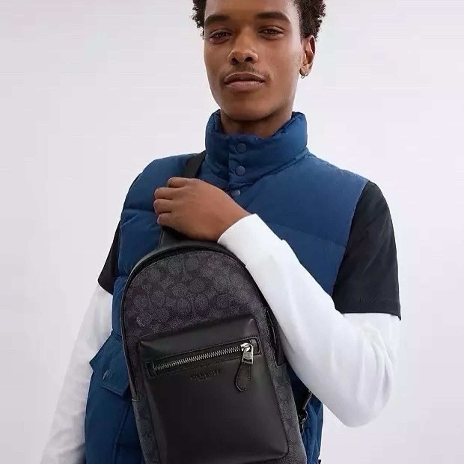 Coach NWT Coach Men's West Pack CV924 Gunmetal/Charcoal/Black Size ONE SIZE - 7 Thumbnail