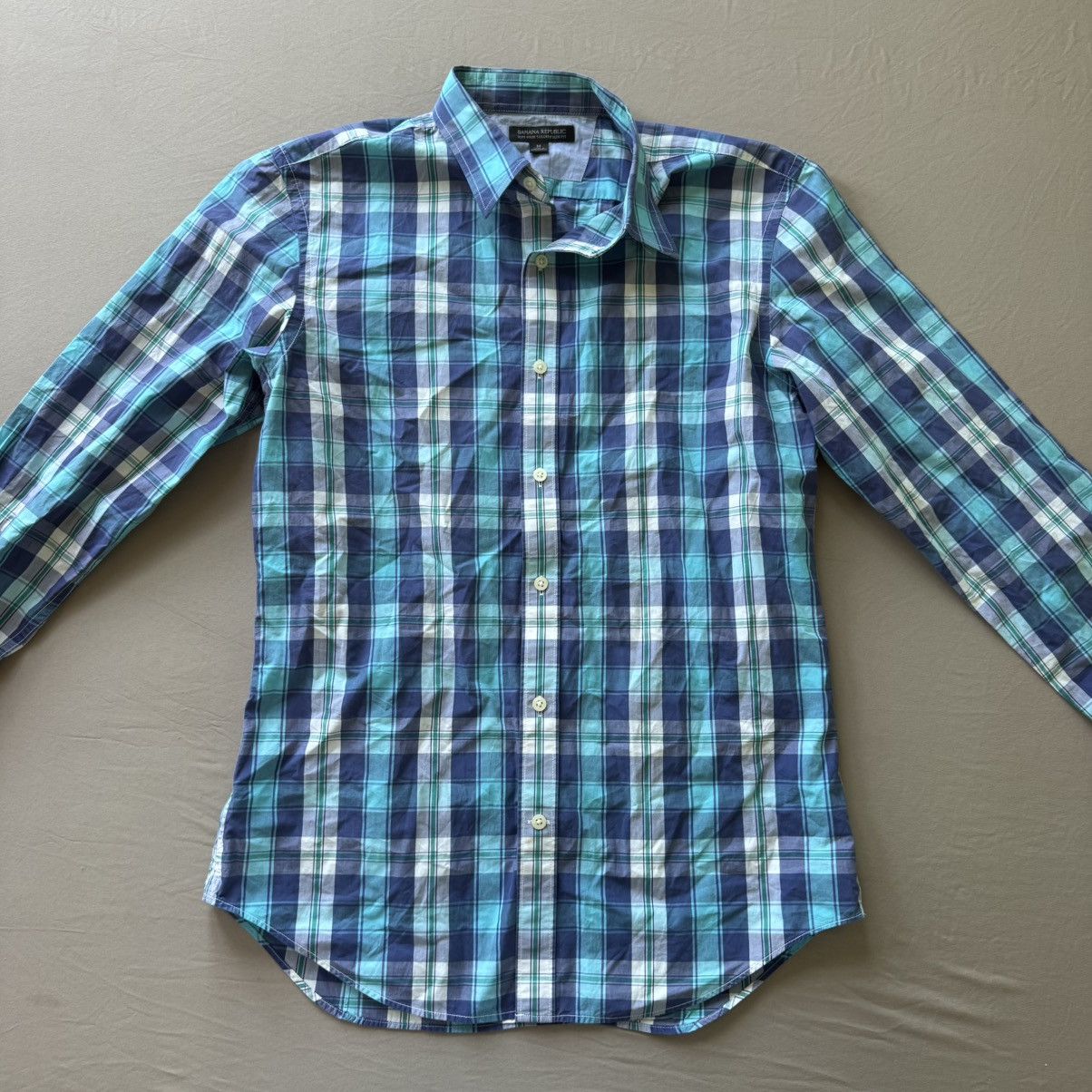 Banana Republic Banana Republic SLIM-FIT SOFT-WASH CHECK SHIRT Size US M / EU 48-50 / 2 - 2 Thumbnail