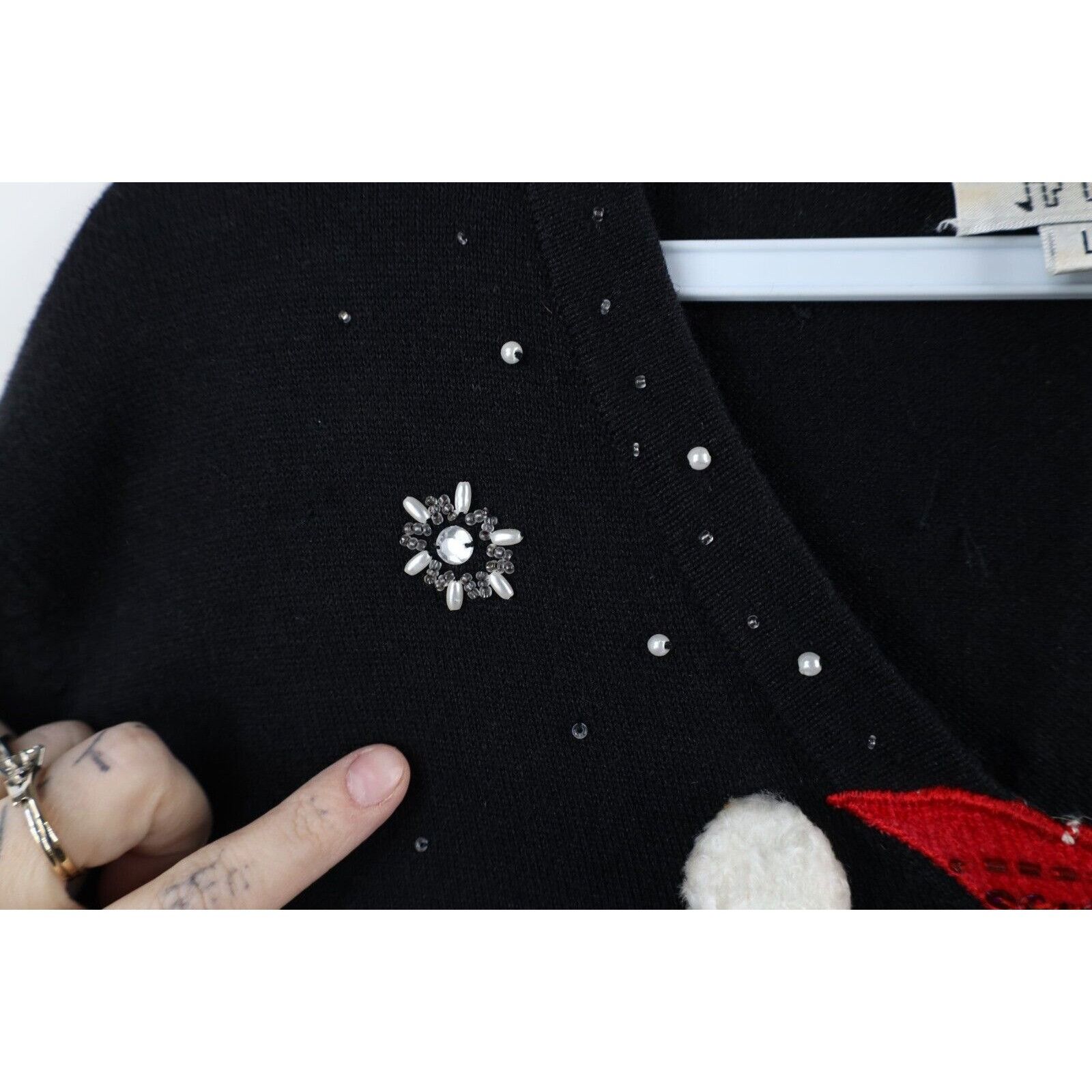 Vintage Vintage 90s Streetwear Christmas Santa Claus Moon Sweater Size L / US 10 / IT 46 - 8 Thumbnail
