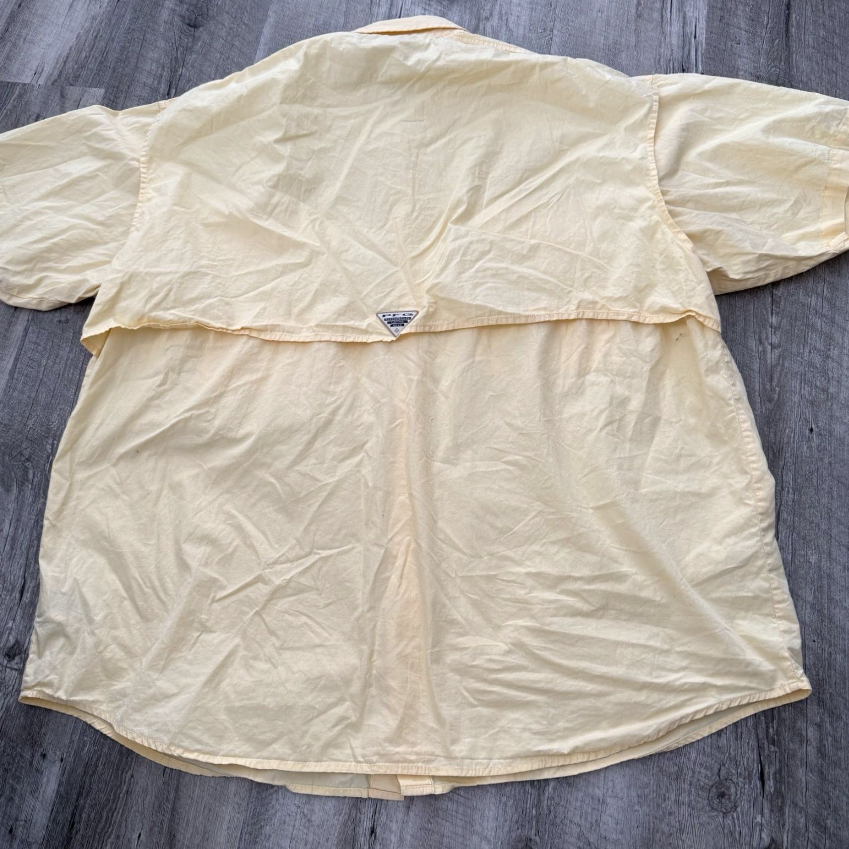 Vintage Columbia PFG Fishing Shirt Mens 2XL Yellow Short Sleeve 100% Cotton UV Protection Pockets Button-Down Collar Mens Size US XXL / EU 58 / 5 - 5 Thumbnail