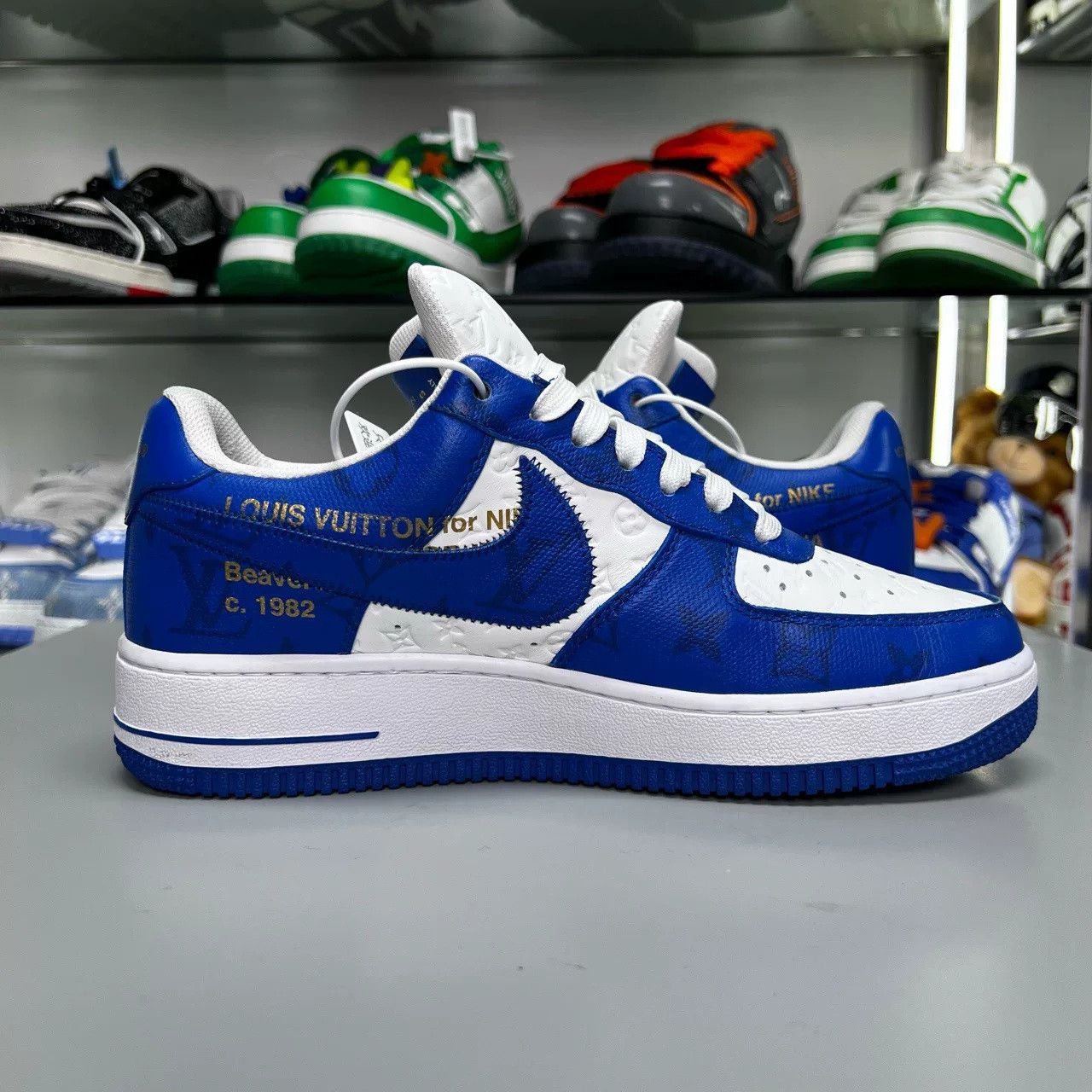 Louis Vuitton AF1 Louis Vuitton White Blue Size US 6.5 / EU 39-40 - 3 Thumbnail