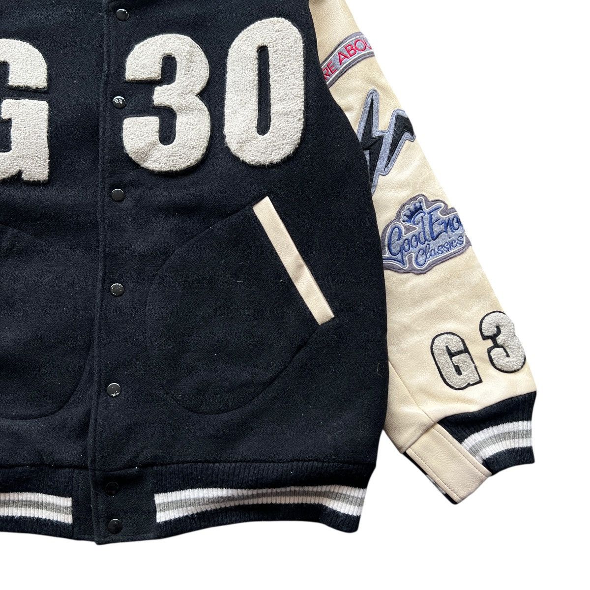 GOODENOUGH RARE VINTAGE GOOD ENOUGH CLASSIC 30G VARSITY BOMBER JACKET Size US XL / EU 56 / 4 - 11 Thumbnail