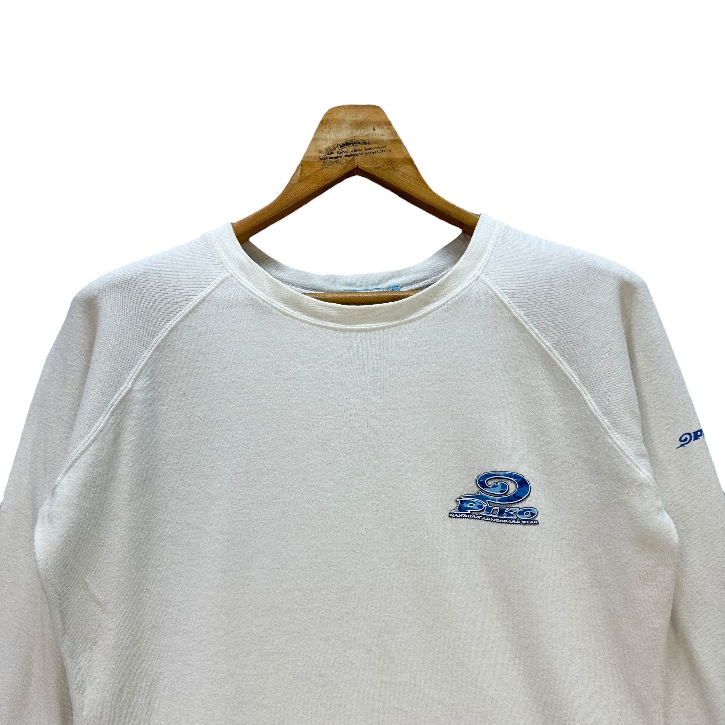 Vintage PIKO Hawaiian Longboard Wear Big Logo Sweatshirts #9143-62 Size US L / EU 52-54 / 3 - 4 Thumbnail