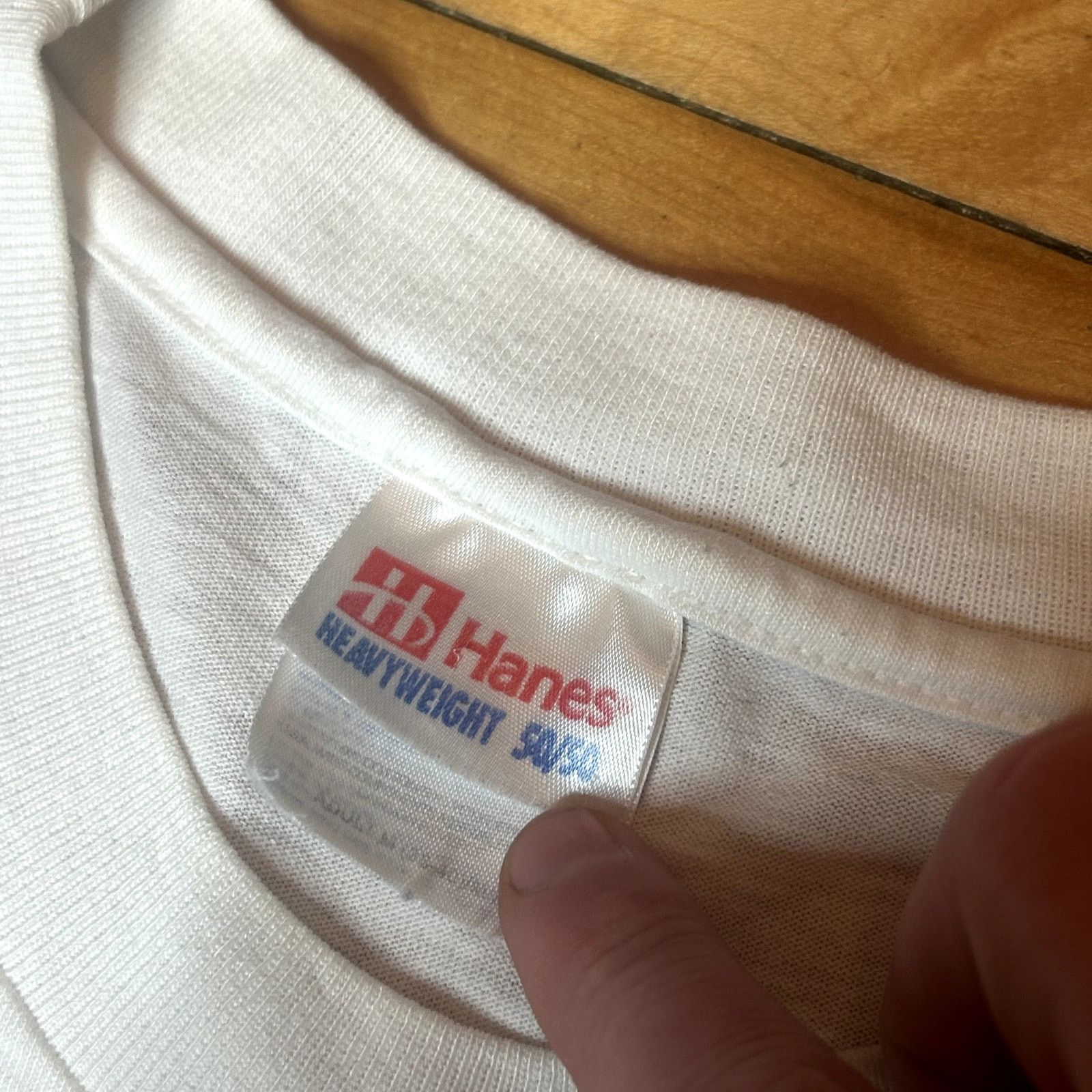 Hanes Y2K New Life white T-Shirt Has some stains Medium Size US M / EU 48-50 / 2 - 3 Thumbnail