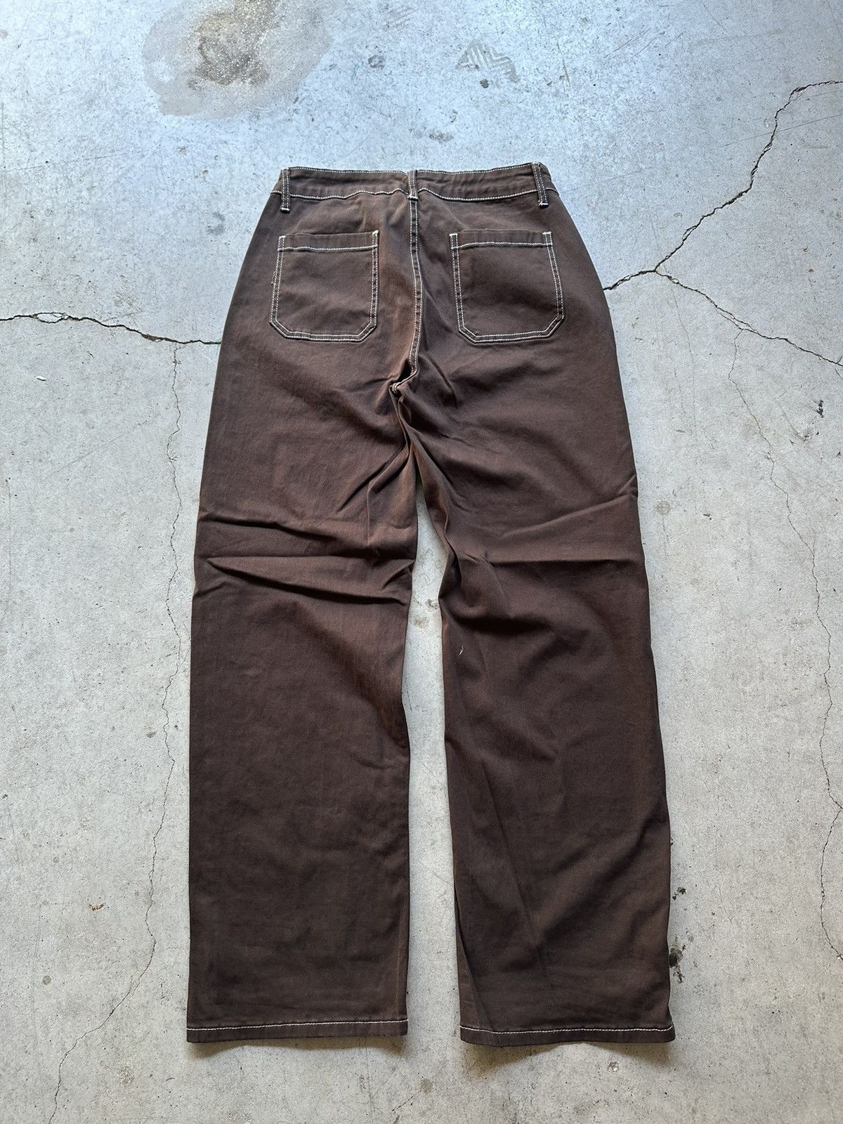 Dickies Y2K Vintage Brown wide leg cargo pants Size 30" / US 8 / IT 44 - 2 Thumbnail