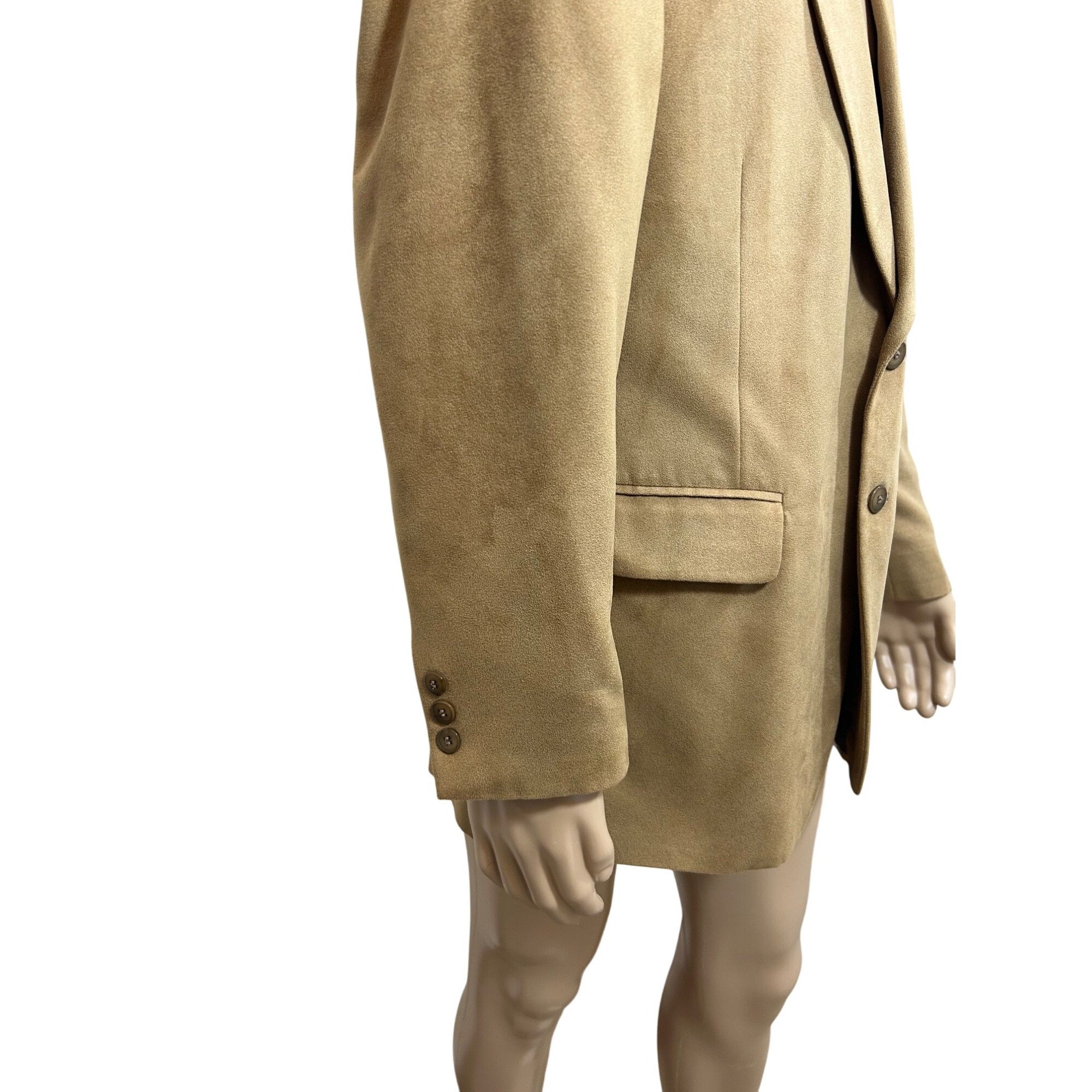Other Jeffrey Banks Men’s Blazer Brown 42 R Vintage Polyester Sued Size US L / EU 52-54 / 3 - 10 Thumbnail