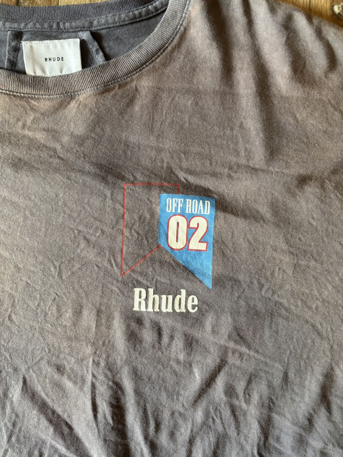 Rhude Rhude Grey Tee XXL - “Off Road 02” Graphic - Rare Large Size Size US XXL / EU 58 / 5 - 3 Thumbnail