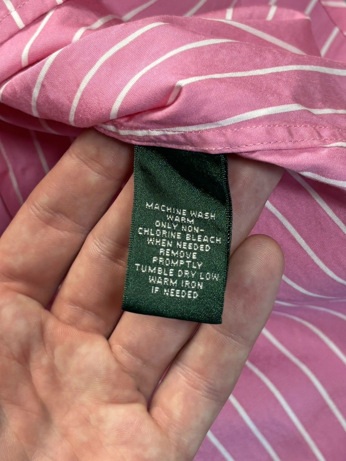 Polo Ralph Lauren 2000s Vintage Ralph Lauren Polo Shirt Striped Pink 90s Prep Size L / US 10 / IT 46 - 5 Thumbnail