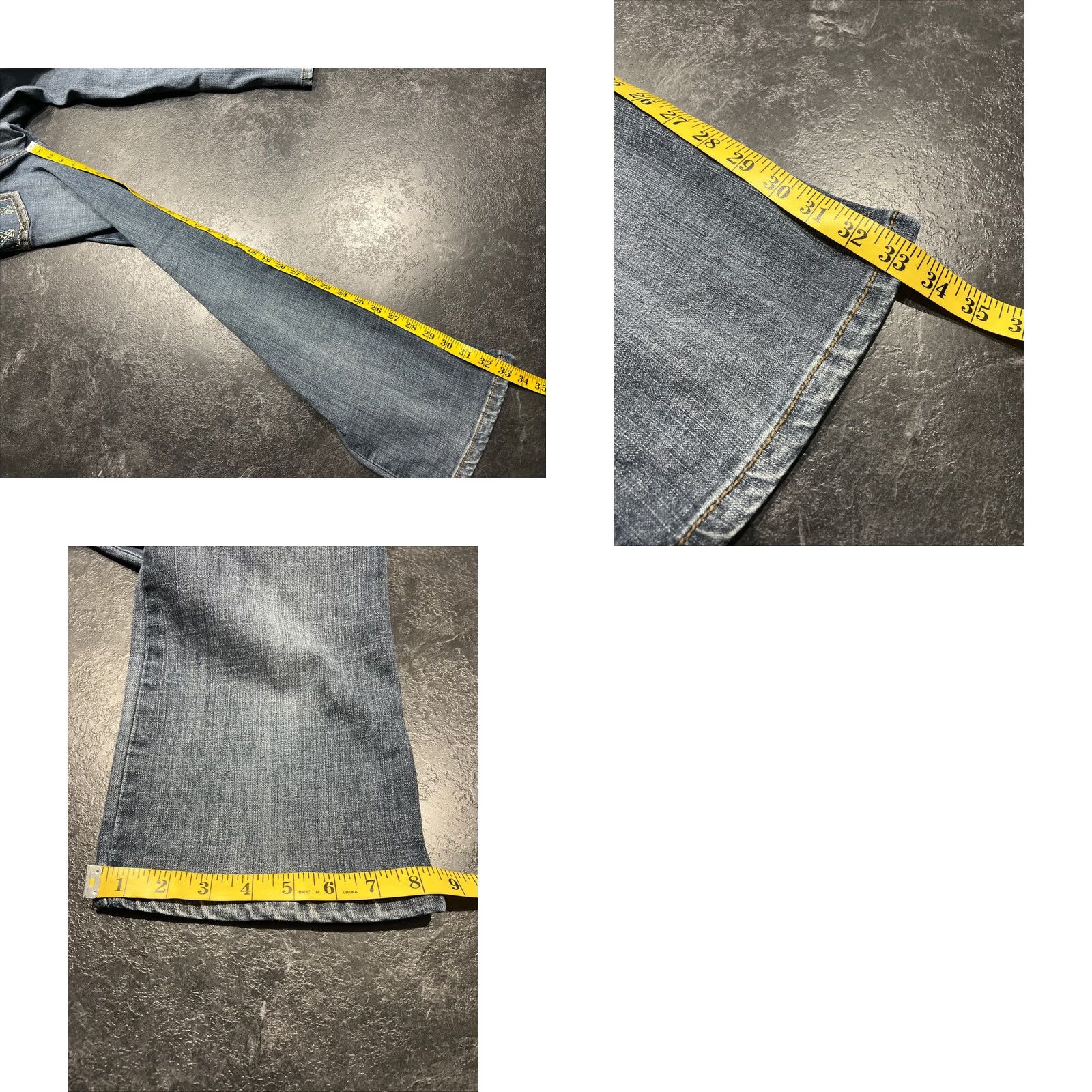 Wrangler Wrangler Jeans Bootcut Western Women 29 in 3/4 Cotton Blend Denim Embroidered Logo Flap Back Pockets Low Rise 33.5 in Inseam Booty Up Size 26" / US 2 / IT 38 - 8 Thumbnail