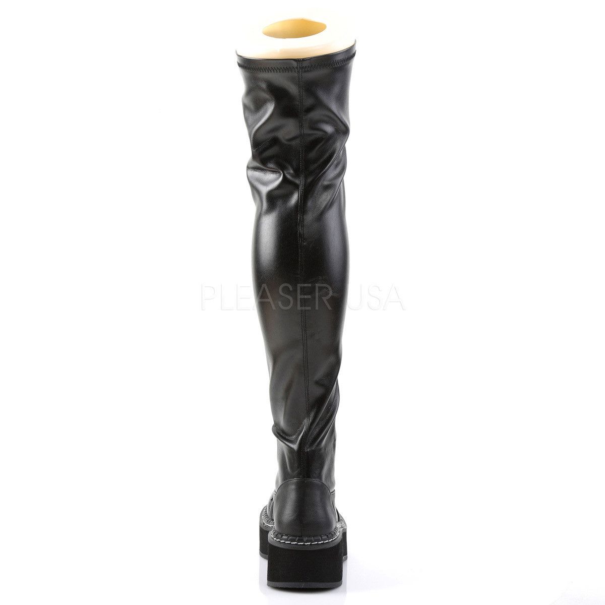 Other DEMONIA Emily 375 Matte Black Lace Up 2" Platform Goth Punk Size US 7 / IT 37 - 3 Thumbnail