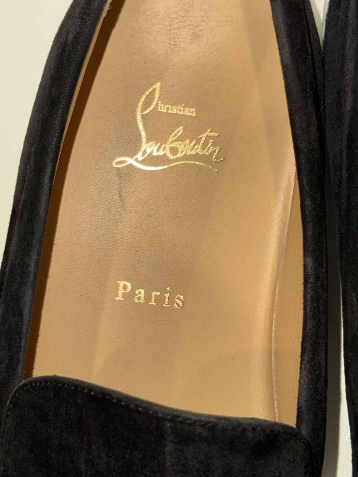 Christian Louboutin Christian Louboutin Men Black Suede Boat Shoes Size US 12 / EU 45 - 6 Thumbnail