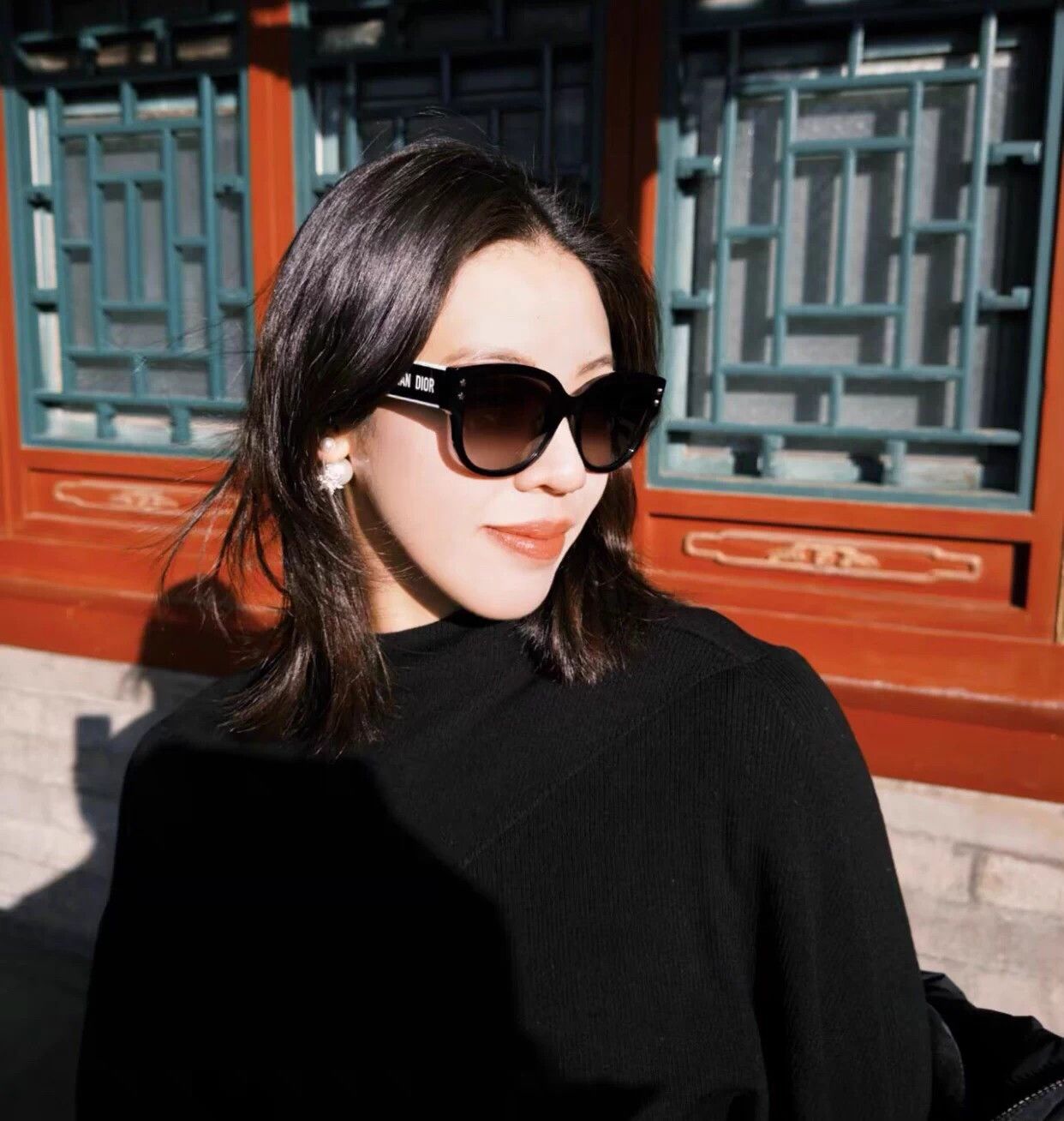 Dior Dior Black Sunglasses White Star Logo Side Size ONE SIZE - 2 Thumbnail