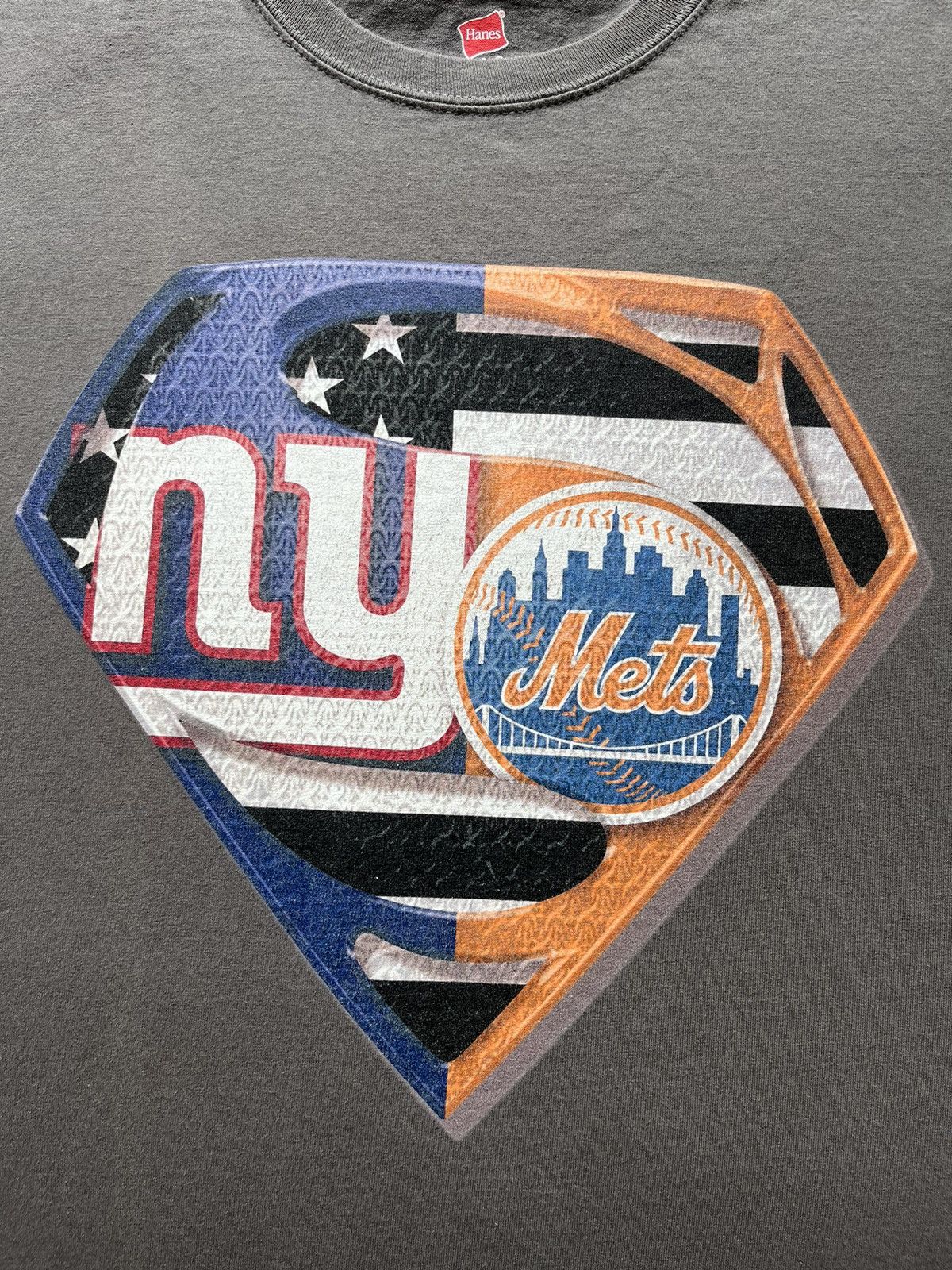 MLB × Vintage Vintage Y2K New York Mets Parody of Superman T-Shirt Size US L / EU 52-54 / 3 - 3 Thumbnail