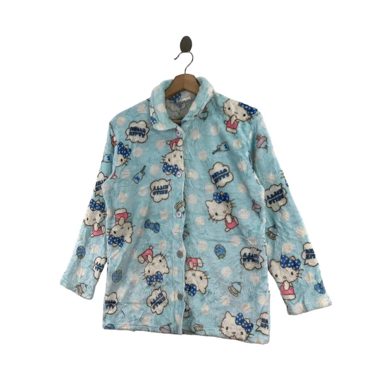 Vintage Vtg HELLO KITTY SANRIO Anime Cartoon Fleece Shirt Casual Size M / US 6-8 / IT 42-44 - 5 Thumbnail