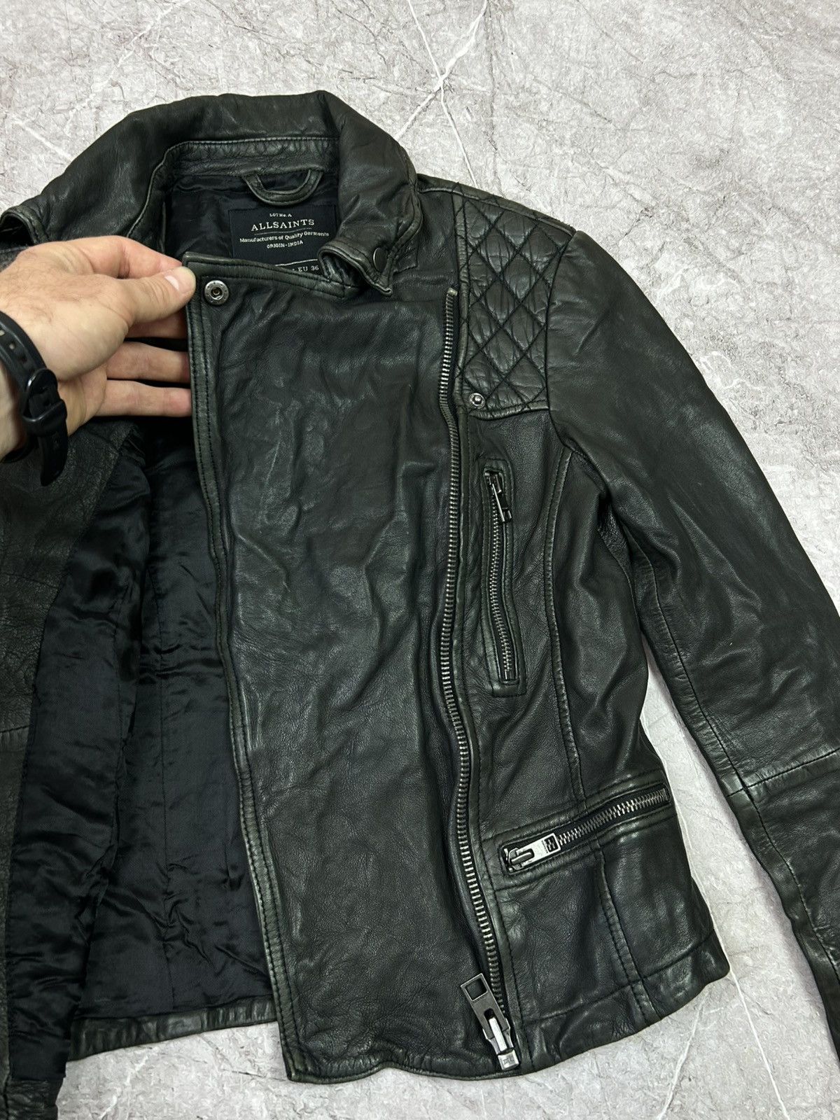 Allsaints Allsaints leather jacket streetwear Size S / US 4 / IT 40 - 12 Thumbnail