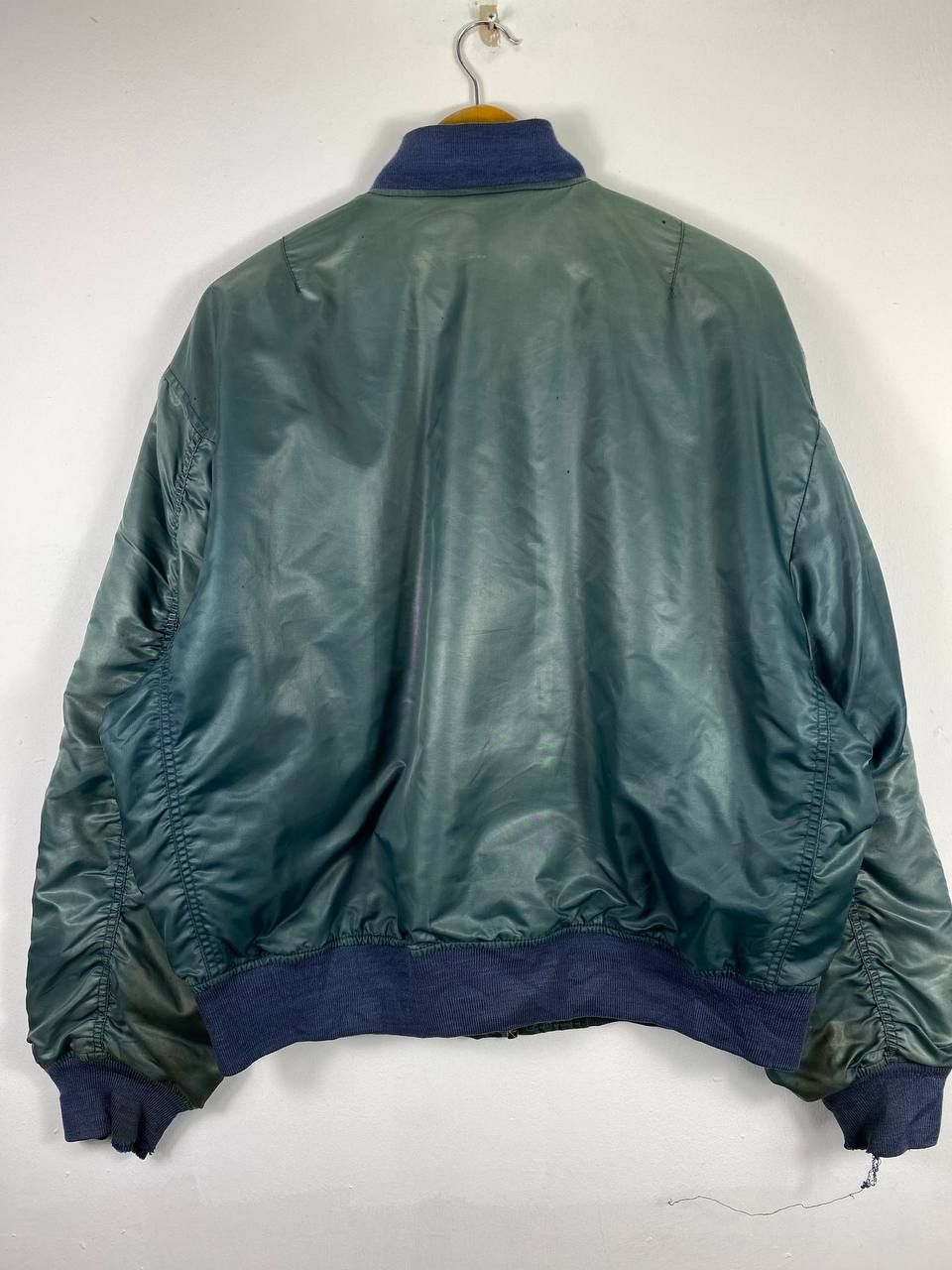 Japanese Brand vintage japanese brand thrashed bomber jacket distressed Size US XXL / EU 58 / 5 - 10 Thumbnail