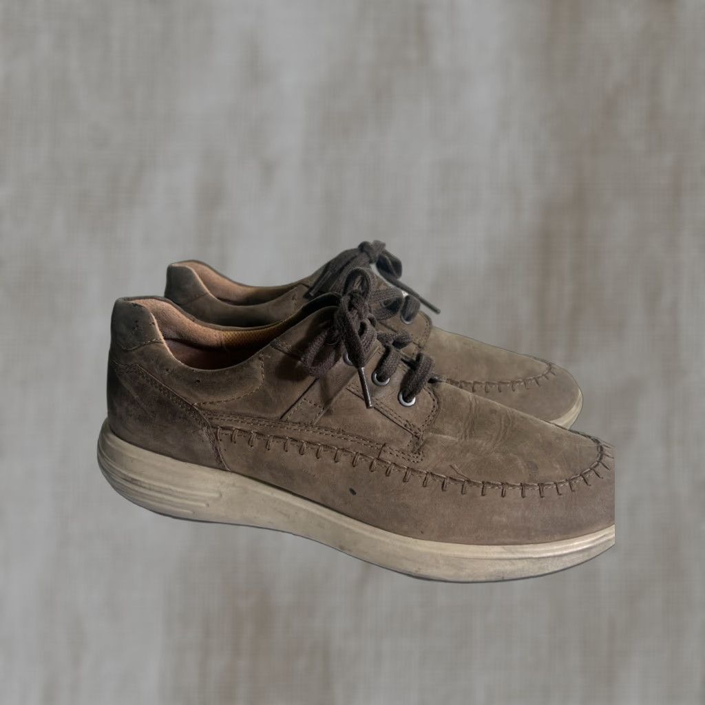 Ecco ECCO Seawalker Men Sneaker Cocoa Nubuck Lace Up 11-11.5 Brown Casual Flaw US 11 EU 45 Mens Size US 11 / EU 44 - 1 Thumbnail