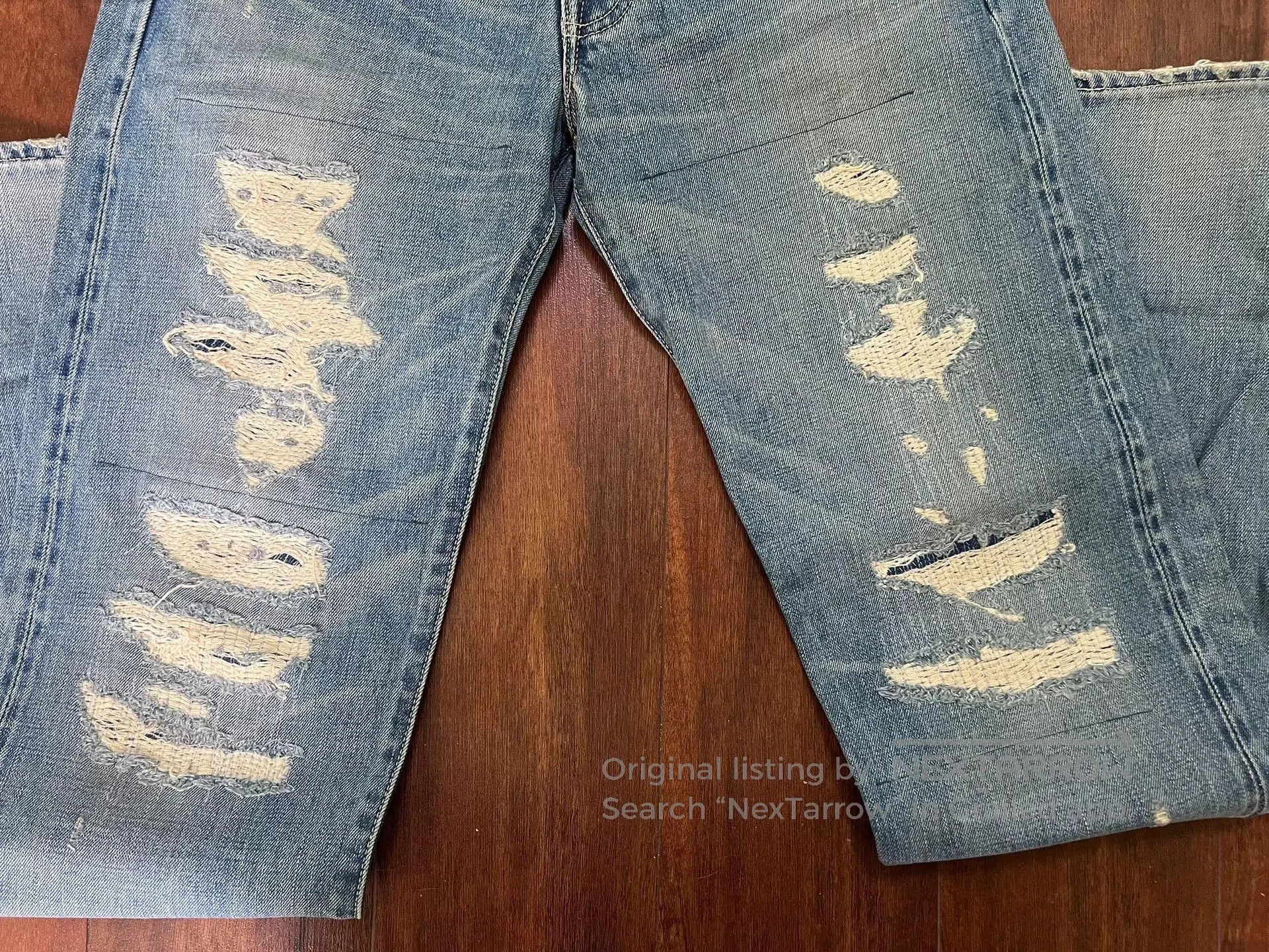Levi's Vintage Clothing LVC 66501 0032 2007 Distressed Denim. Size US 30 / EU 46 - 4 Thumbnail