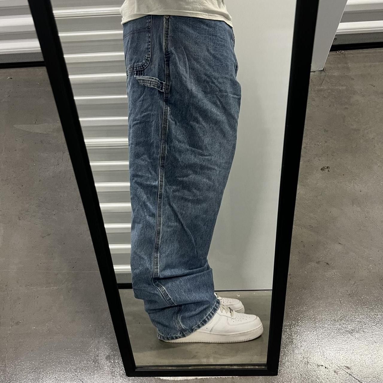 Japanese Brand × Vintage Vintage Y2K Super Baggy Carpenter Workwear Denim Jeans! Size US 42 / EU 58 - 2 Thumbnail
