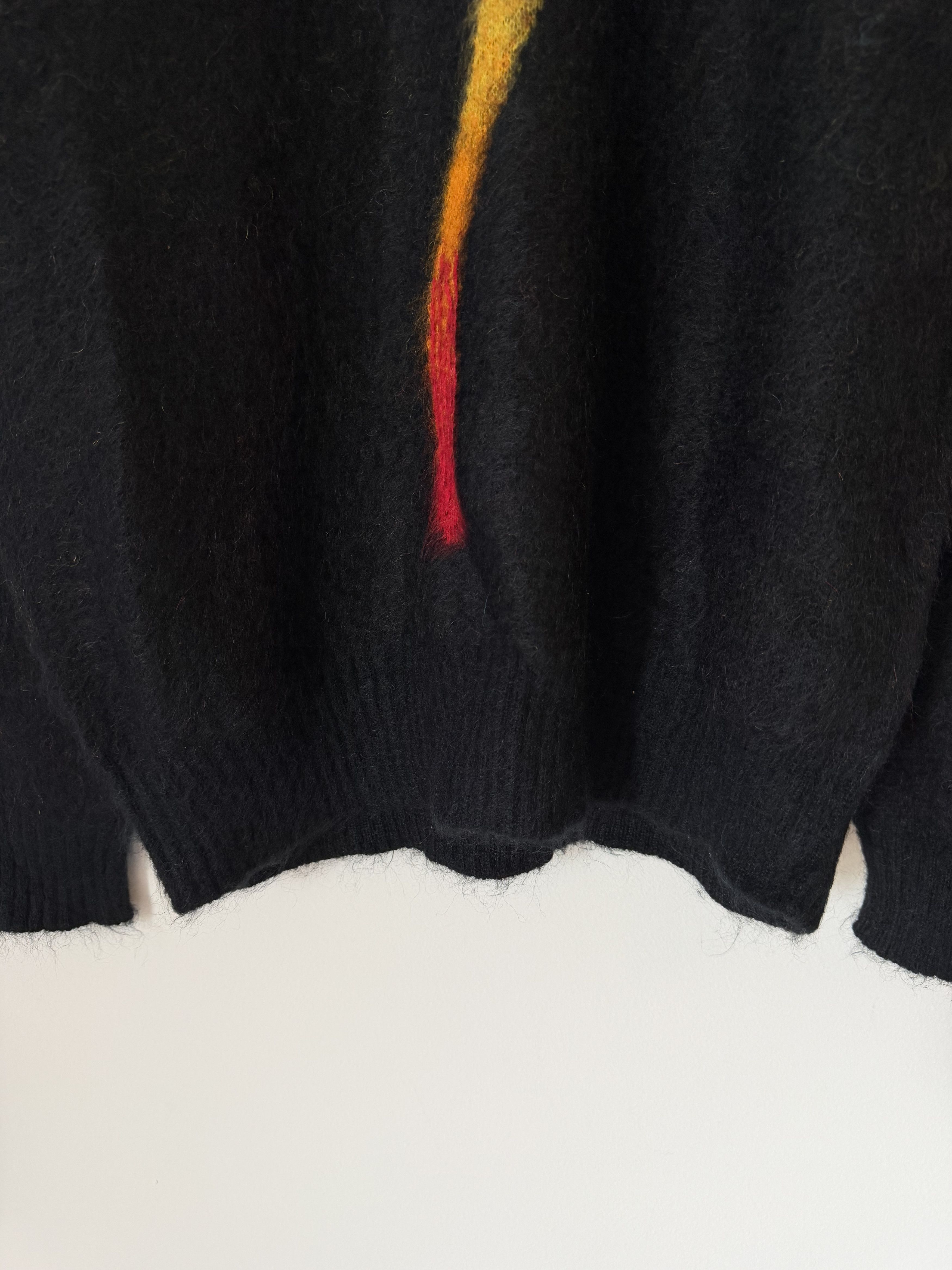 Casablanca Casablanca Rainbow Mushroom Mohair Sweater in Black Size US XXL / EU 58 / 5 - 4 Thumbnail