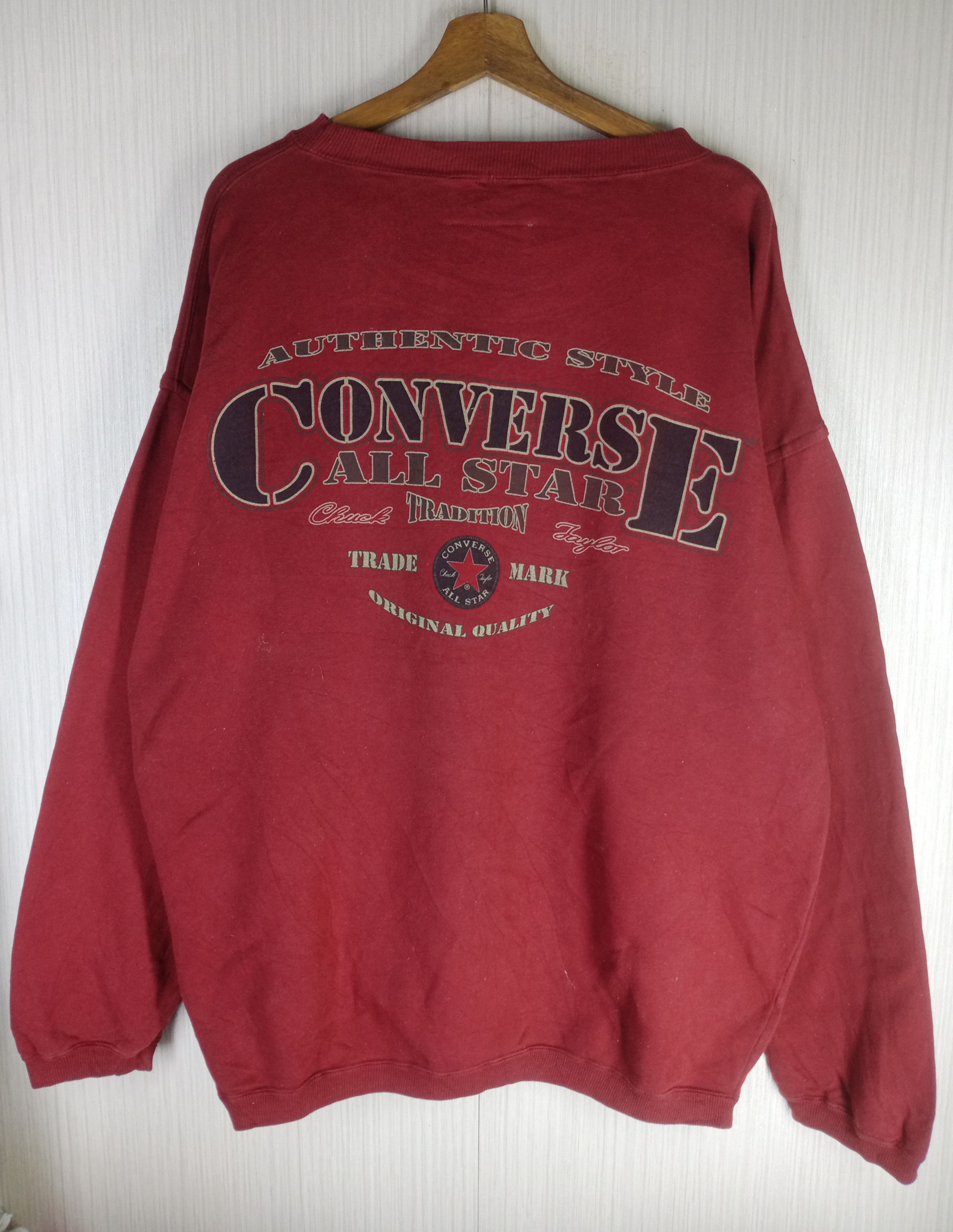 Converse Vintage 90s Converse All Star Chuck Taylor Sweatshirt Size US XL / EU 56 / 4 - 1 Thumbnail