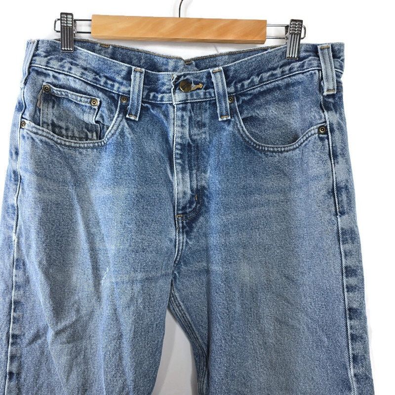 Carhartt Carhartt Traditional Fit Distressed Blue Denim Jeans 34/32 Size US 34 / EU 50 - 2 Thumbnail