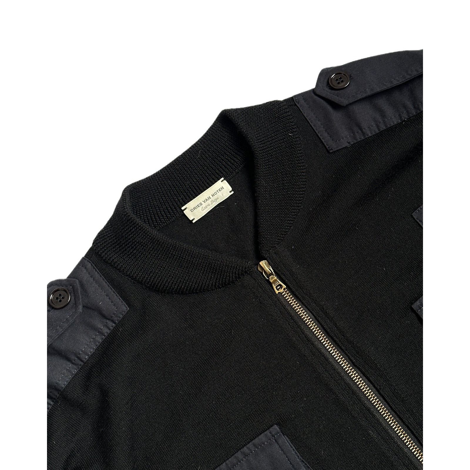 Dries Van Noten Dries Van Noten Full Zip Military Sweater Size US XL / EU 56 / 4 - 2 Thumbnail