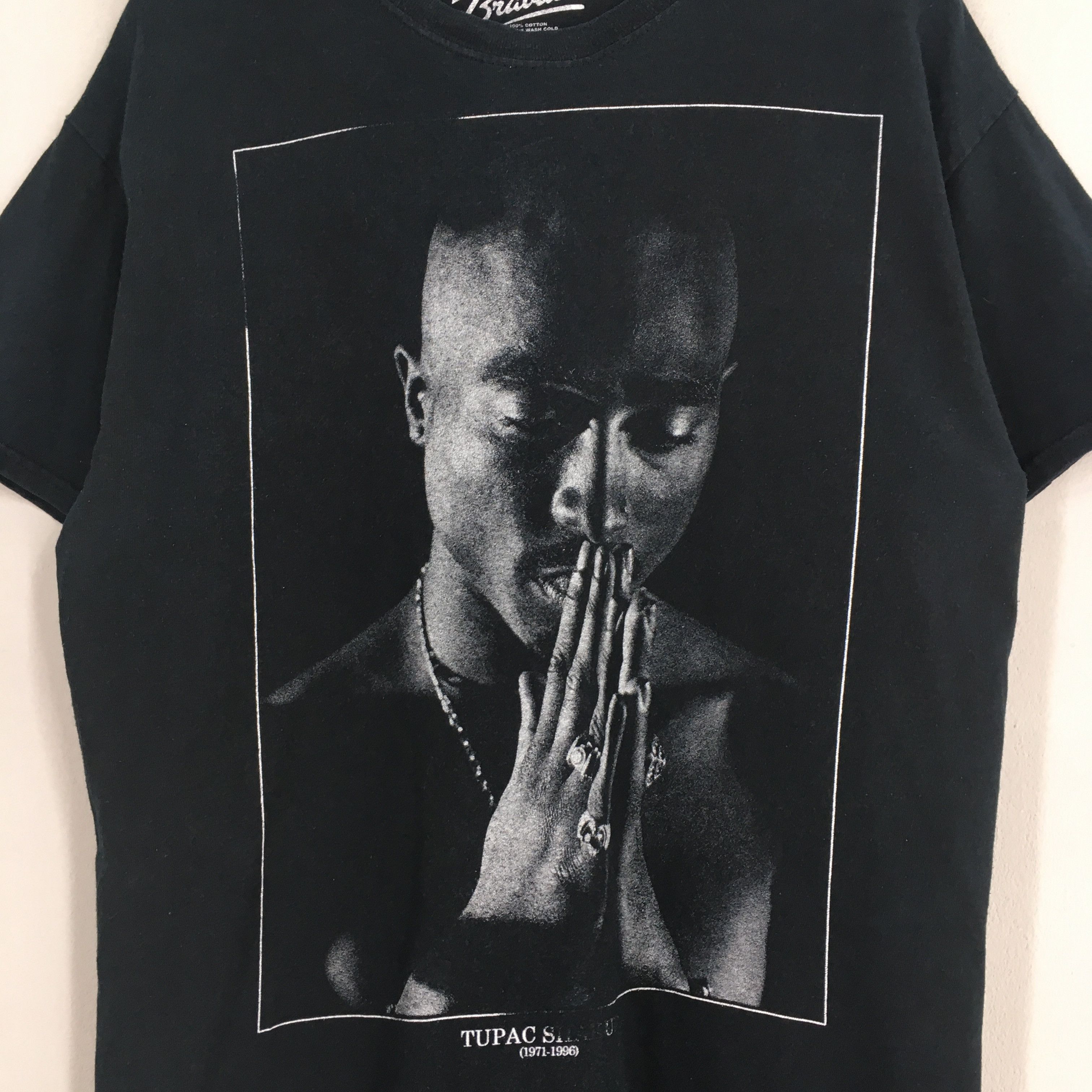 Bravado × Rap Tees × Vintage Vintage Y2K Tupac Shakur Rapper Makaveli Black T shirt Large Size US L / EU 52-54 / 3 - 5 Thumbnail