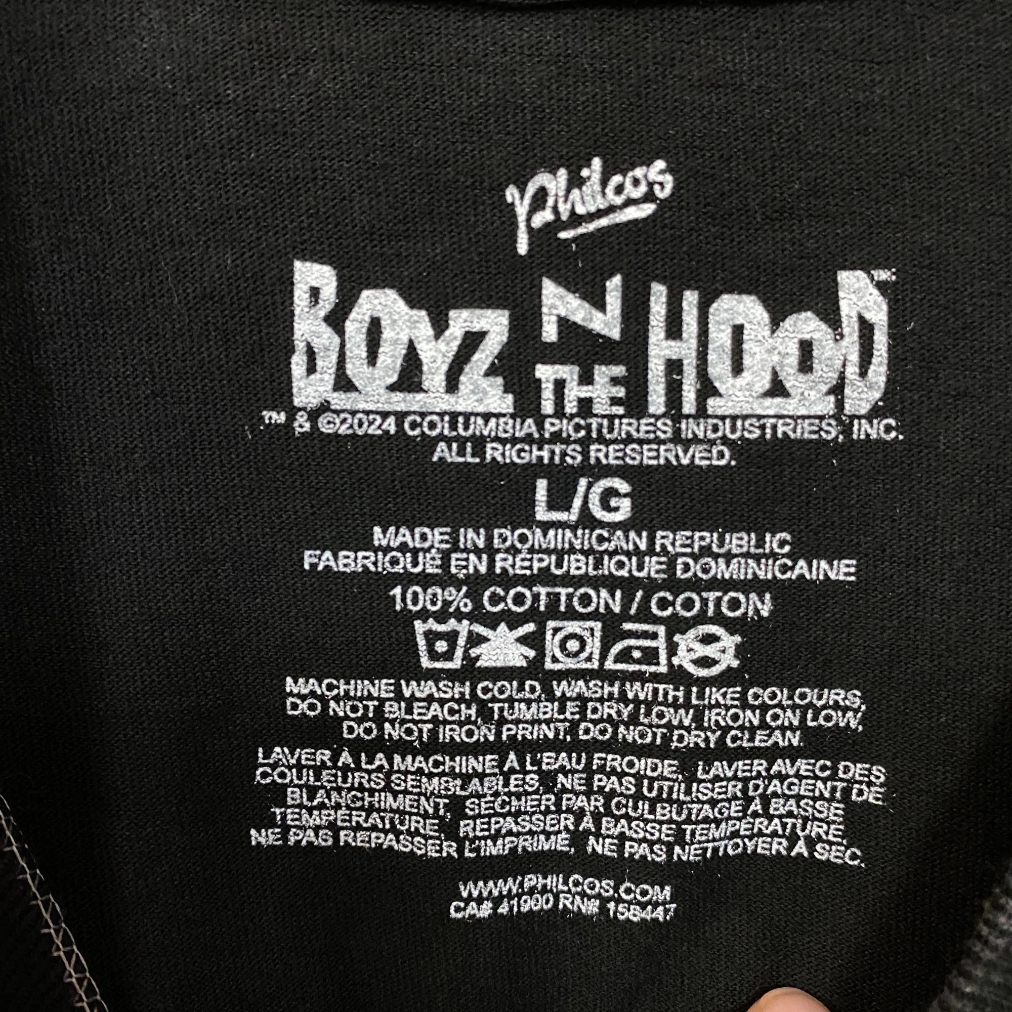Band Tees Boyz In The Hood Ice Cube Mineral Wash T-Shirt Large Size US L / EU 52-54 / 3 - 4 Thumbnail