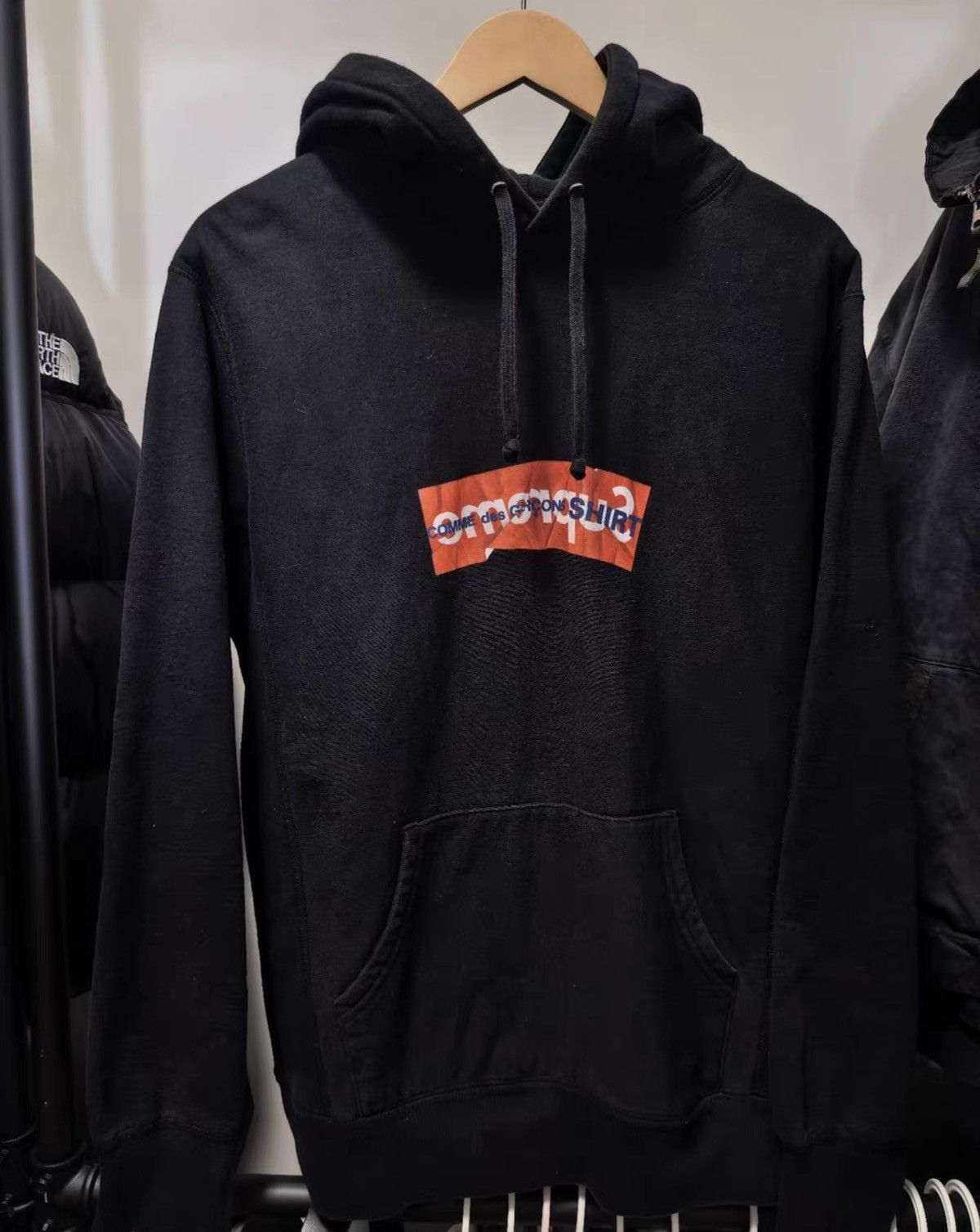 Supreme cdg shirt box logo hooded hoodie sweatshirt