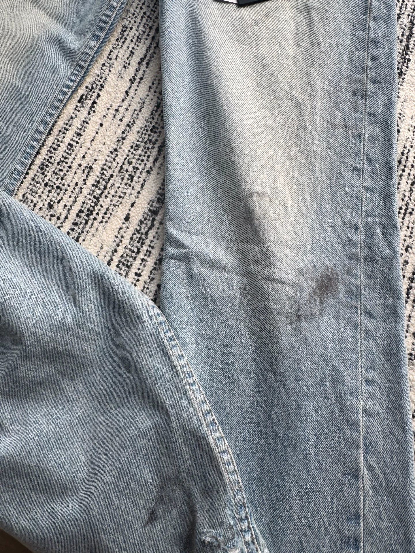 Enfants Riches Deprimes ERD 25SS Washed Distressed Splatter Blue Jeans Size US 31 - 4 Thumbnail