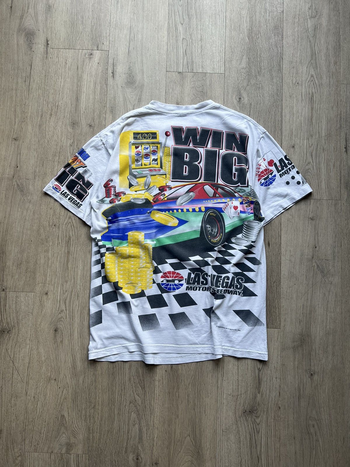 Vintage Las Vegas Speedway single stitch tshirt Size US L / EU 52-54 / 3 - 3 Thumbnail