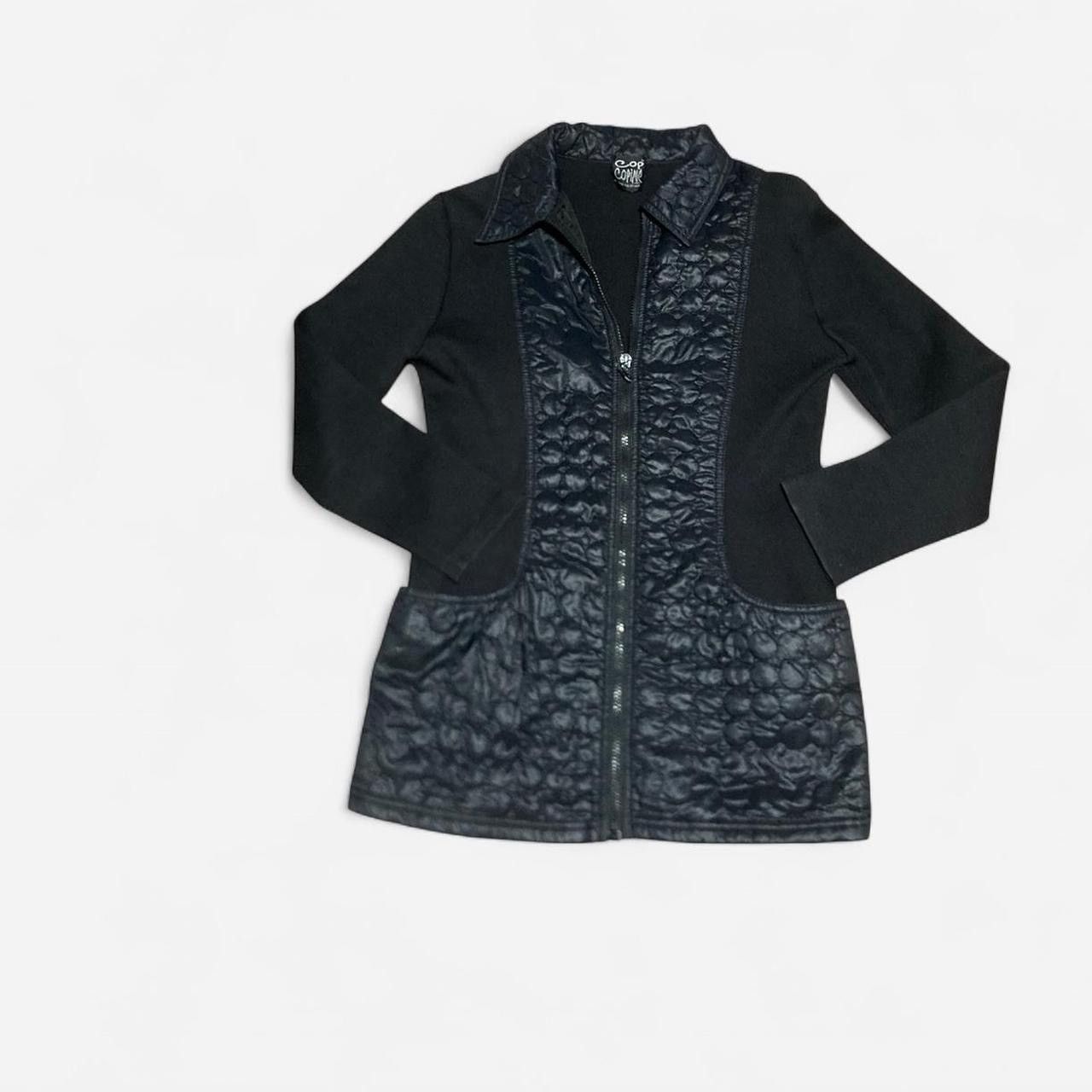 Cop Copine Vintage COP COPINE Black quilted puffer trim jacket Size M / US 6-8 / IT 42-44 - 2 Thumbnail