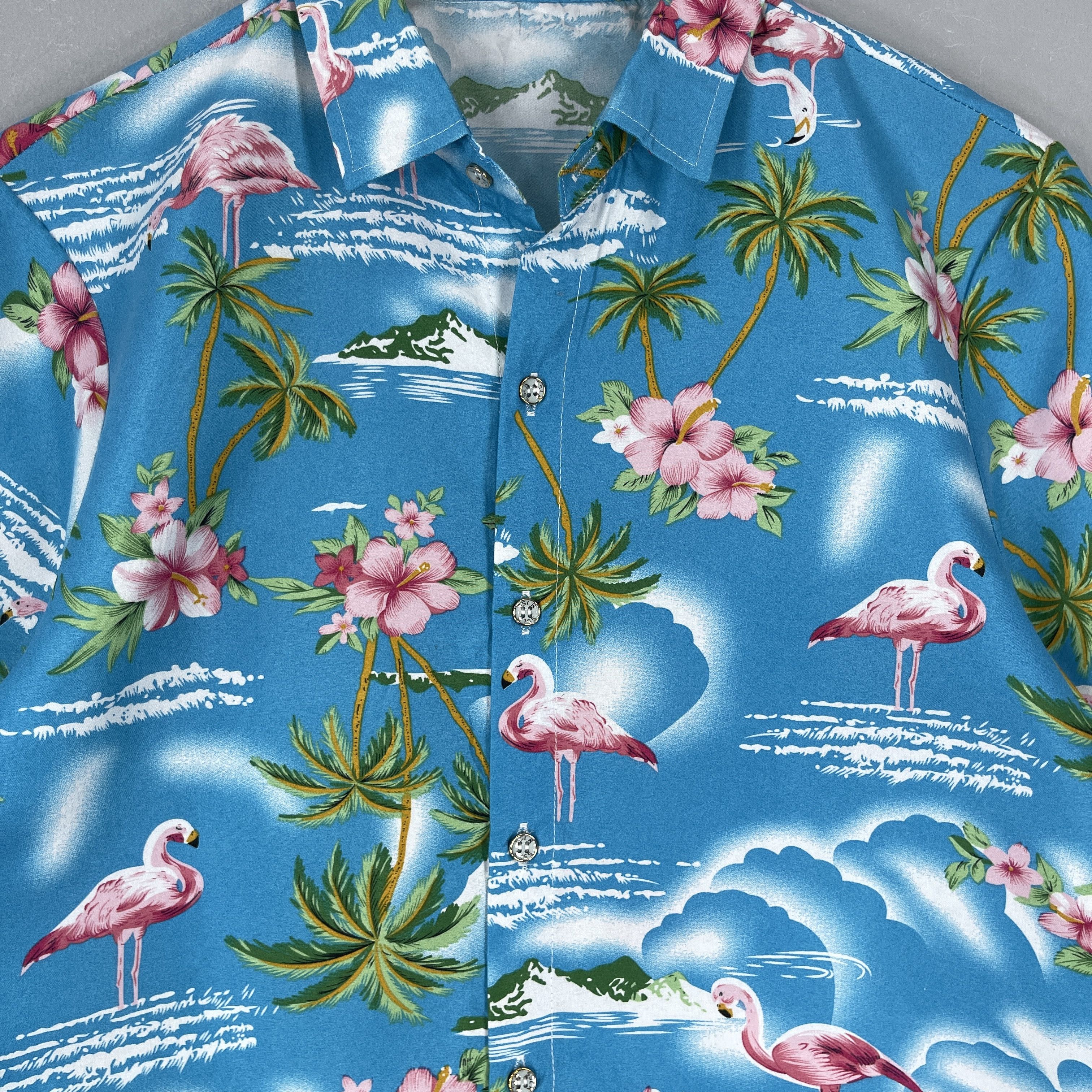 Vintage Vintage Y2K SSLR Flamingo Bird Motive Hawaii Shirt Size US S / EU 44-46 / 1 - 2 Thumbnail