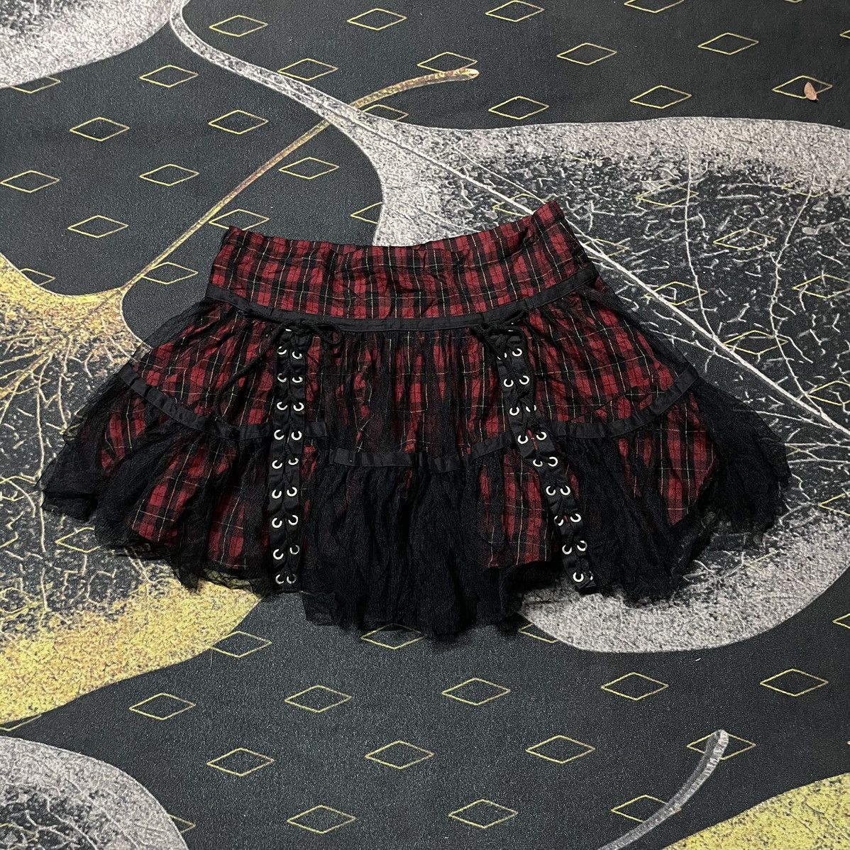 Japanese Brand × Seditionaries 🔥FYEEEE🔥🔥- Y2k ALGONQUINS Red Tartan Laces Up StreetPunk Size 29" - 5 Thumbnail