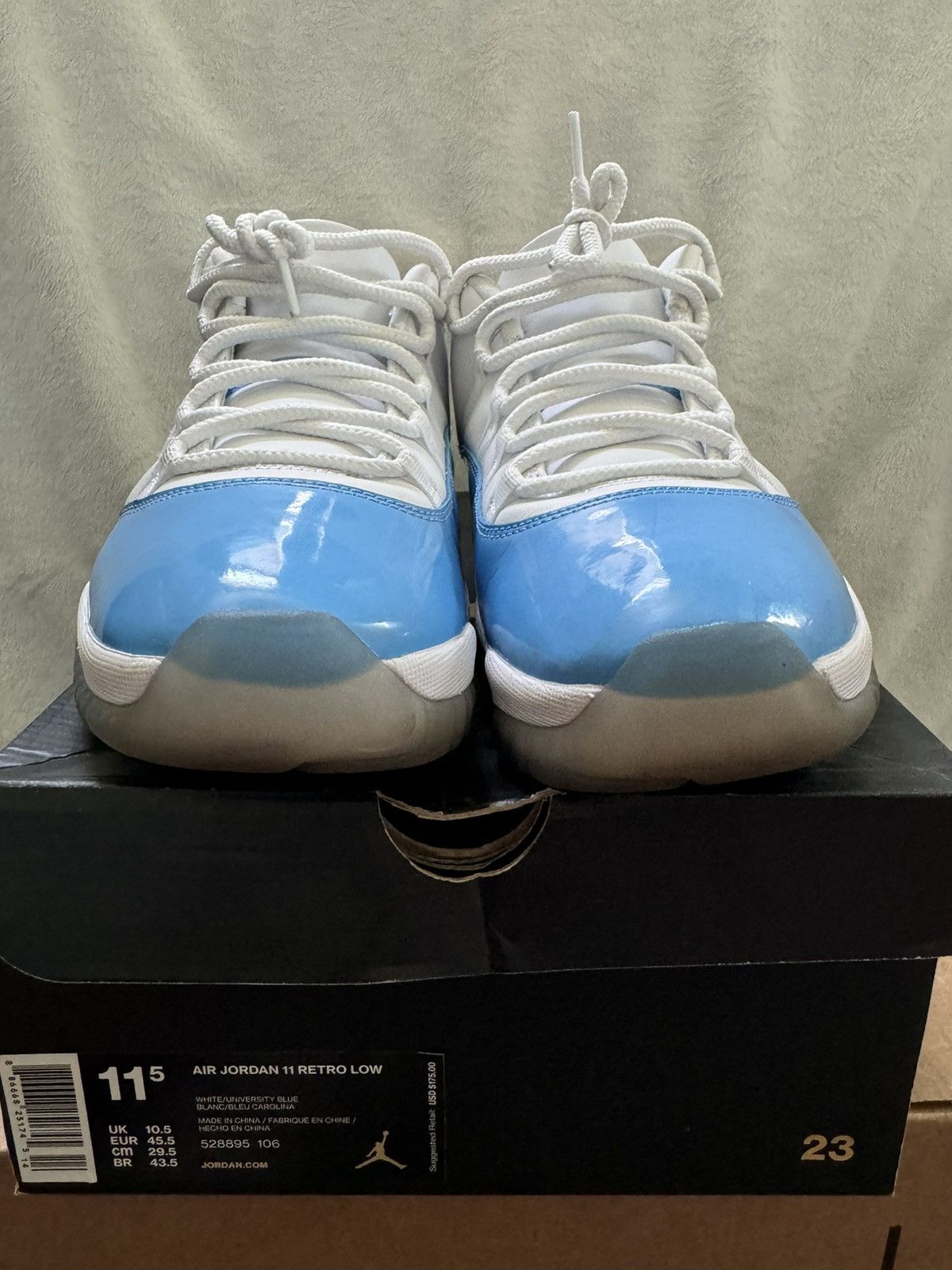 Jordan Brand Air Jordan 11 Retro Low 'UNC' 2017 Size US 11.5 / EU 44-45 - 3 Thumbnail