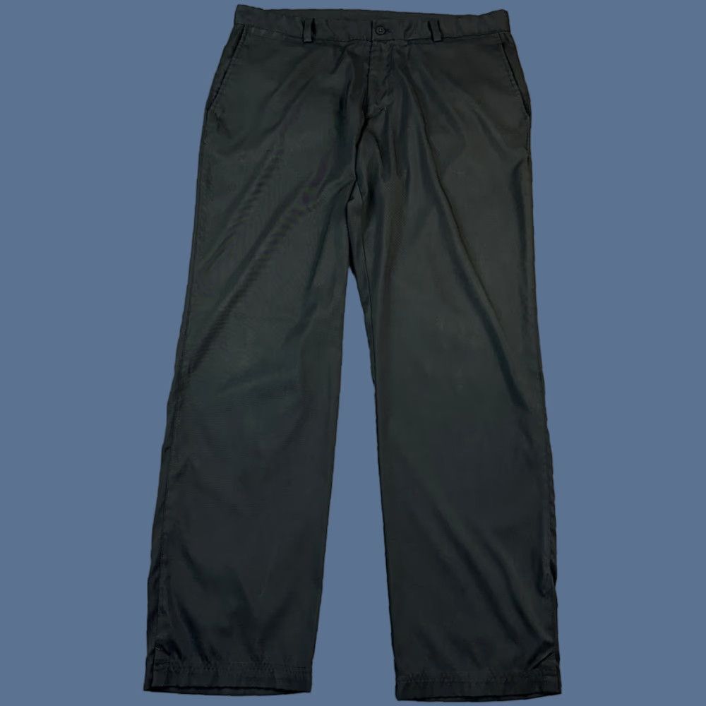 Nike VINTAGE Nike Golf Pants Mens 36x32 Black Dri Fit Flex Flat Front Performance Golf Casual Size US 36 / EU 52 - 1 Thumbnail