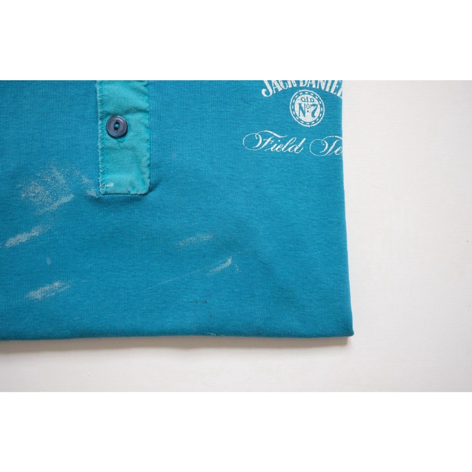 Vintage VINTAGE Long John T Shirt 80s USA MADE JACK DANIEL'S LIQUOR FIELD TASTER BLUE Crew Neck Short Sleeve SZ L Mens Size US L / EU 52-54 / 3 - 4 Thumbnail