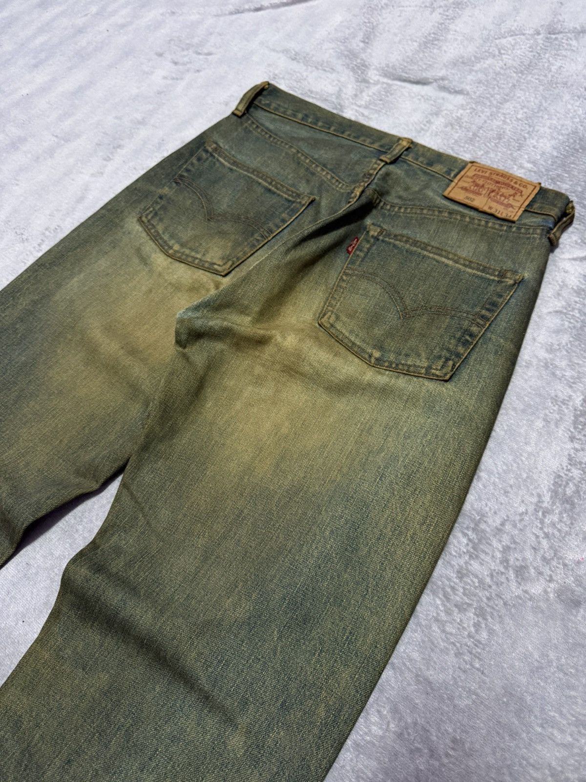 Levi's × Vintage Vintage 90s LEVIS 502 Big E LVC 60s Selvedge Mud Wash Jeans Size US 30 / EU 46 - 12 Thumbnail