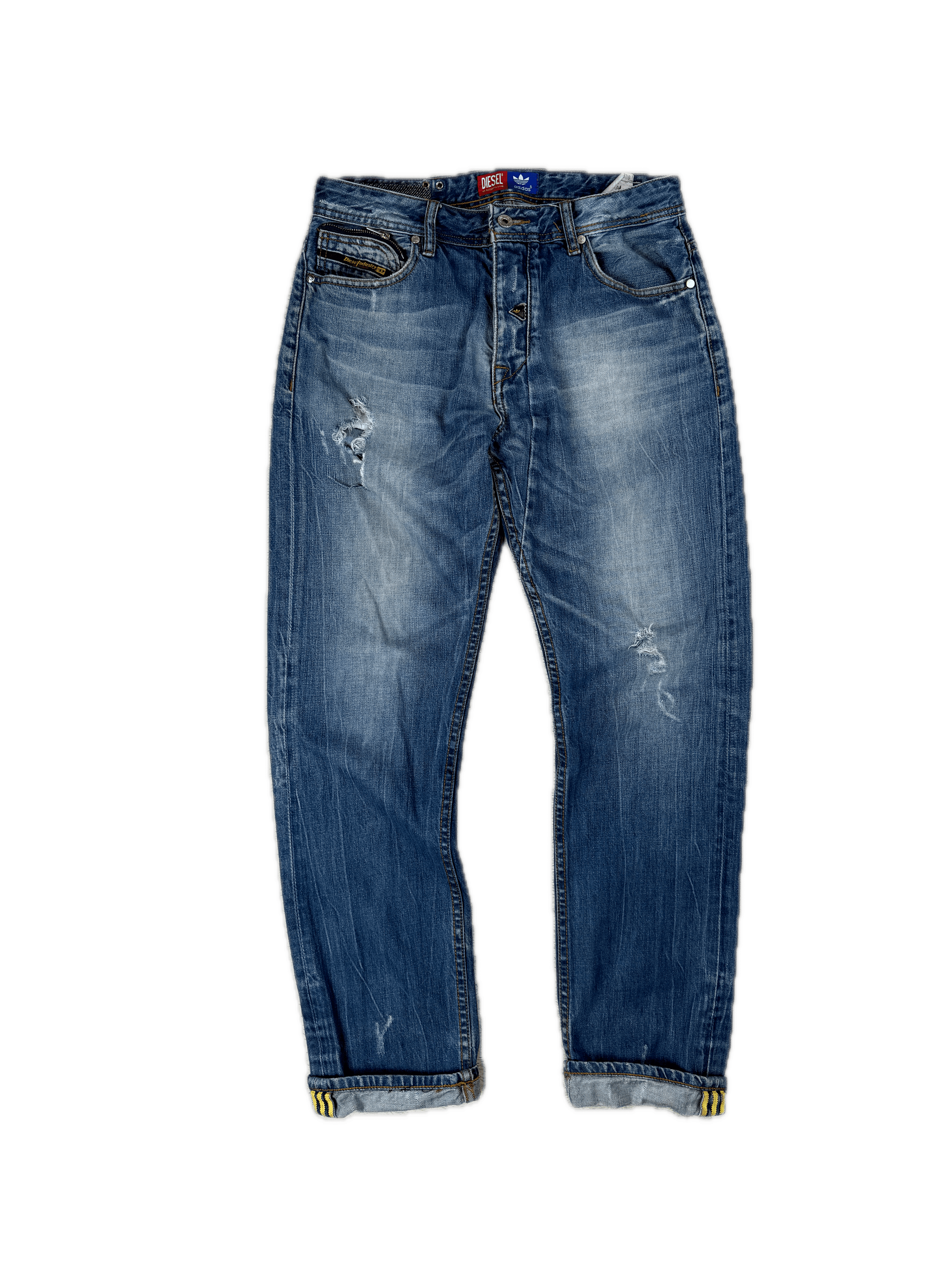 Diesel Diesel x Adidas Jeans Selvedge Ripped Viker-Ad Streetwear Size US 32 / EU 48 - 1 Thumbnail