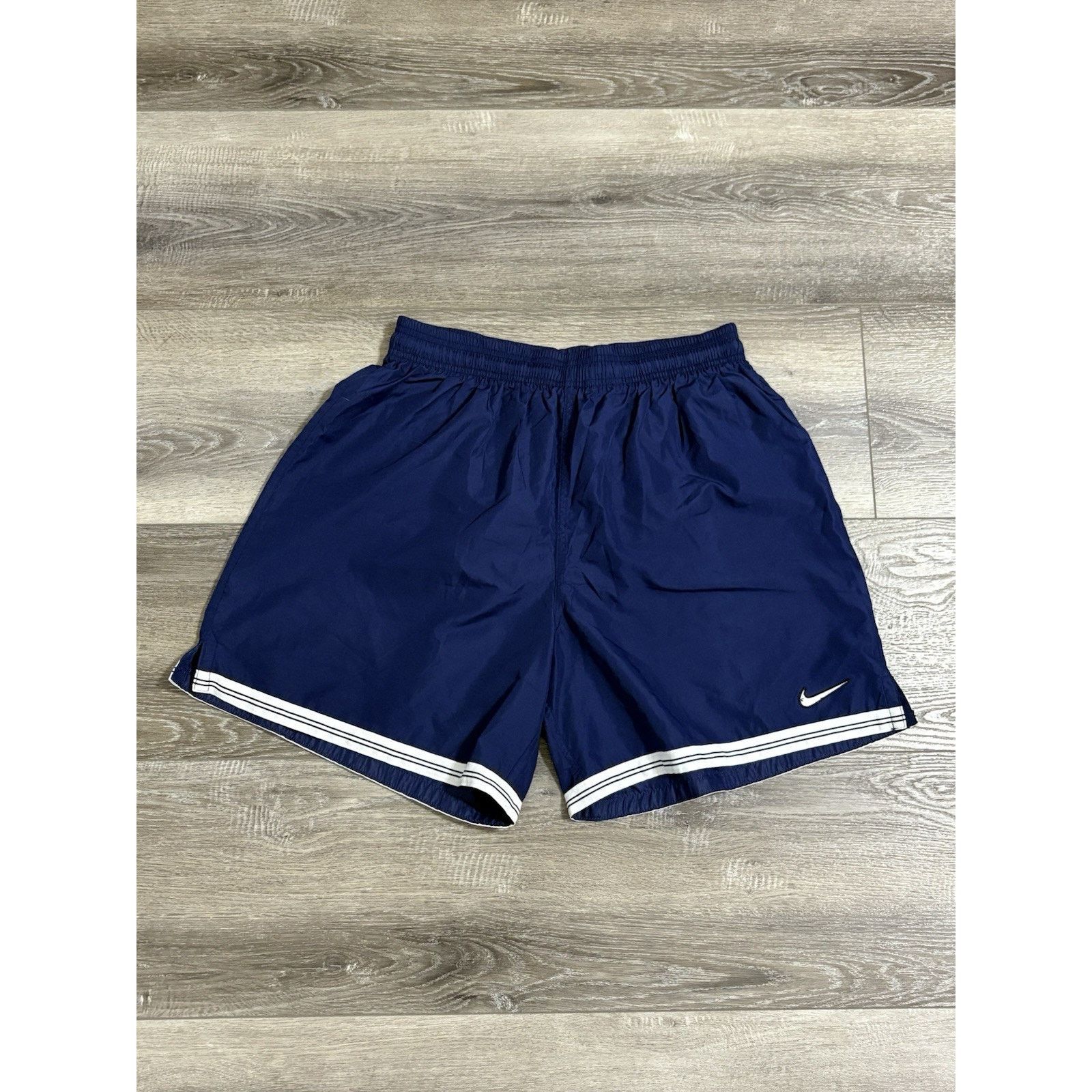 Nike Vintage 90s Nike Logo Striped Nylon Track Shorts - Men Large Size US 28 / EU 44 - 1 Thumbnail