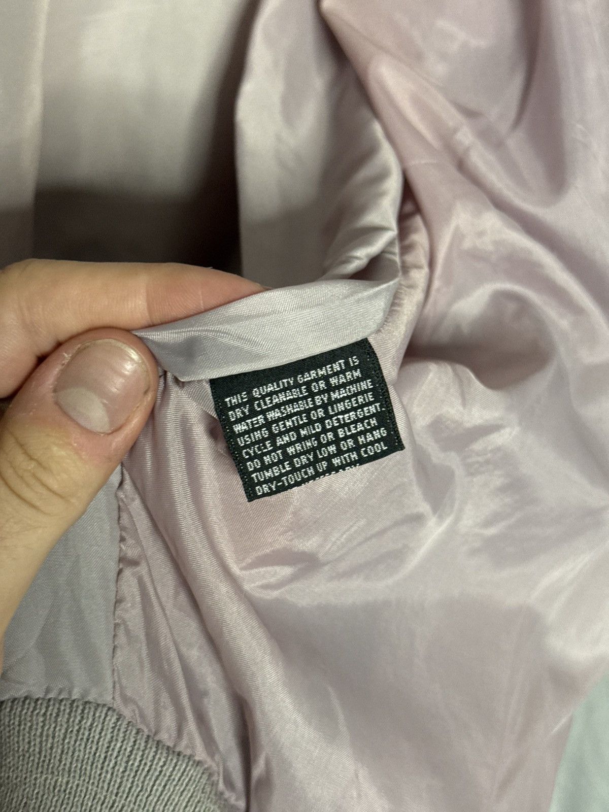 Vintage VINTAGE 1980’s Grey bomber jacket with a unique distress Size US M / EU 48-50 / 2 - 6 Thumbnail