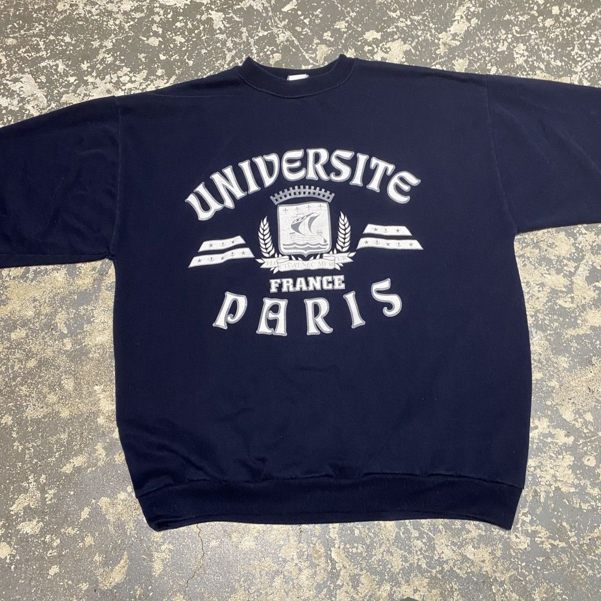 Other Vintage Universite France Paris School College Hoodie Sweat Size US L / EU 52-54 / 3 - 11 Thumbnail