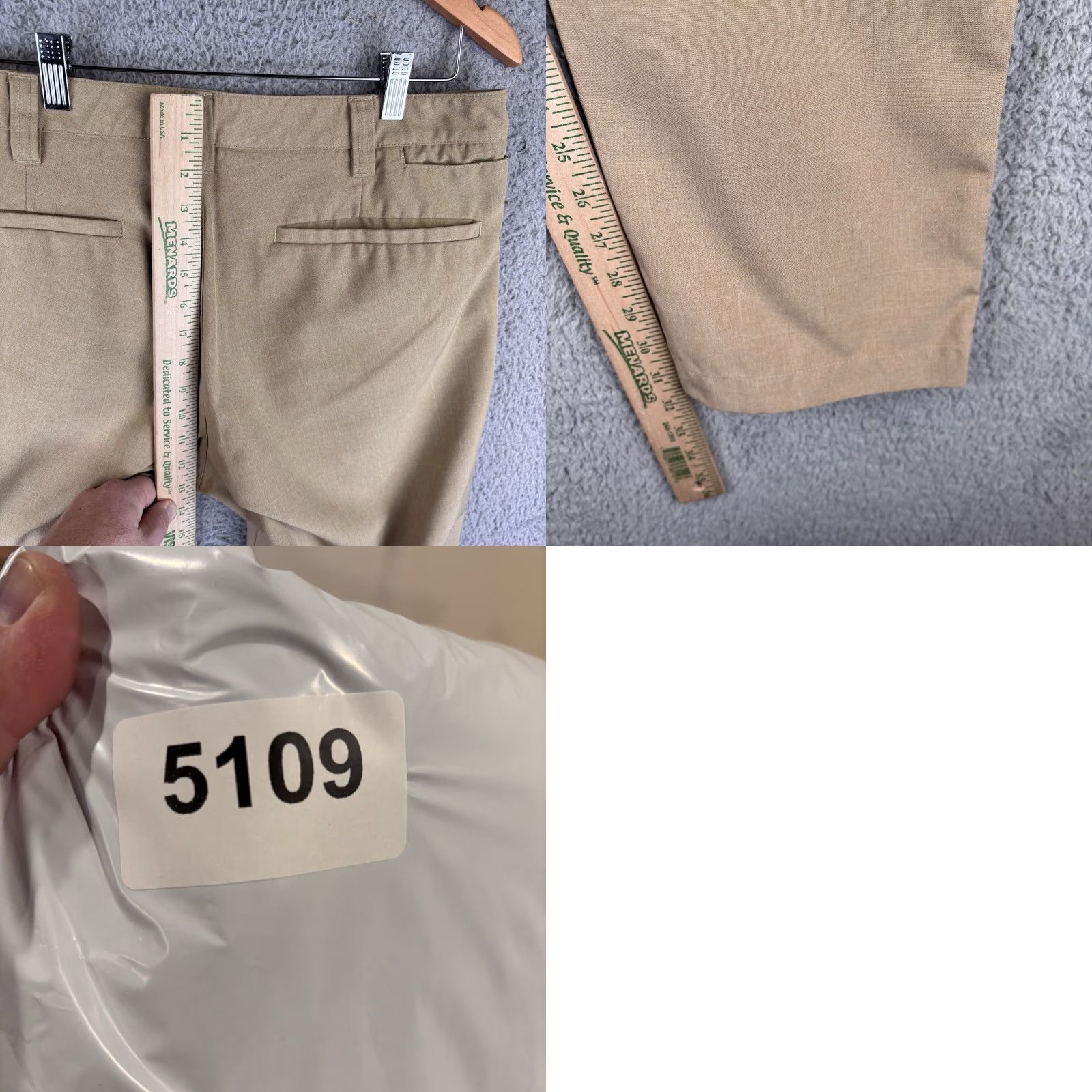 Vintage Bluffworks Pants Mens 36x32 Tan Chino Commuter Work Play Lightweight Golf Slim Straight Pockets 32 Inseam Regular Brown Size US 36 / EU 52 - 8 Thumbnail