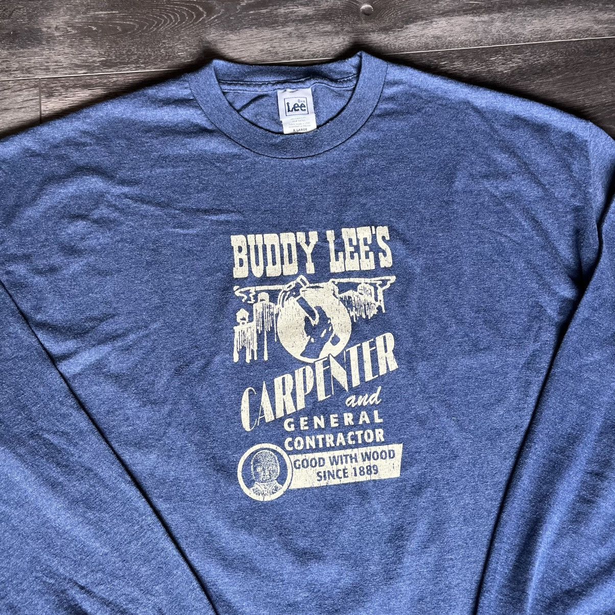 Lee Vintage 1990s Lee Buddy Lee’s Carpenter Longsleeve Tee Shirt Size US XL / EU 56 / 4 - 2 Thumbnail