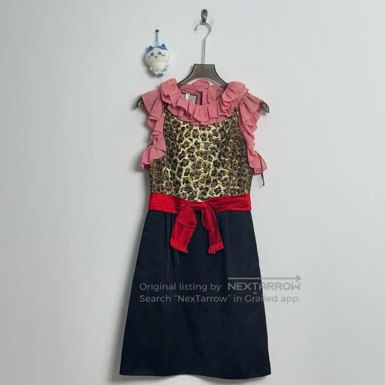Gucci Gucci Leopard stitching ruffled dress Size XS / US 0-2 / IT 36-38 - 1 Thumbnail