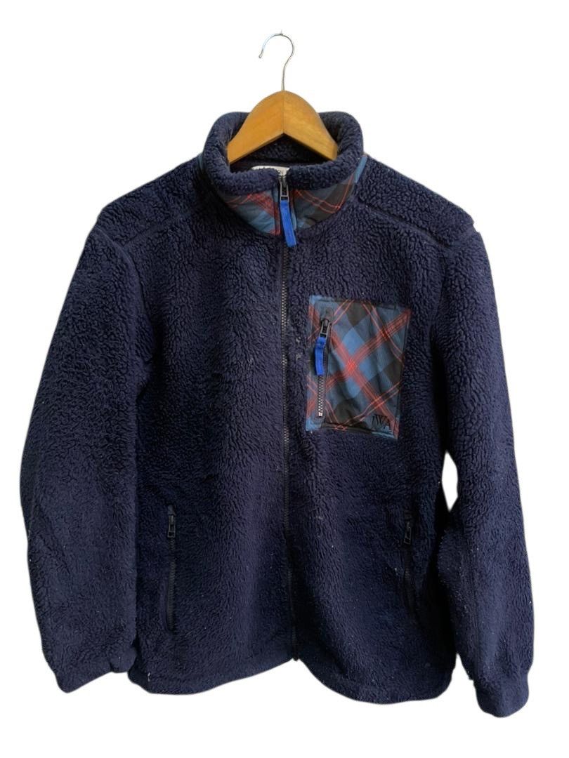 JW Anderson JW Anderson X Uniqlo Plaid Pocket Fleece Jacket Navy Blue Size US S / EU 44-46 / 1 - 1 Thumbnail