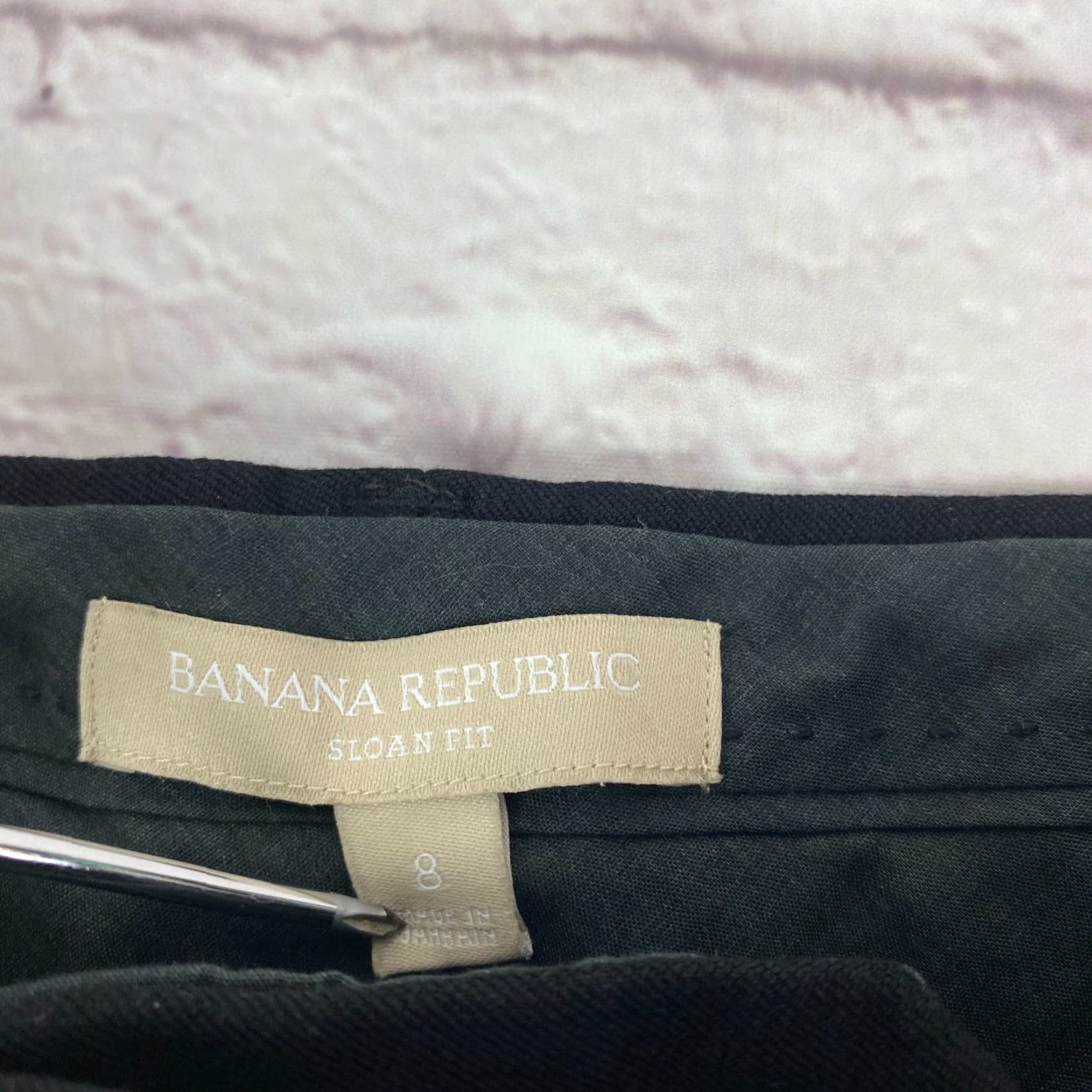 Banana Republic Banana Republic Sloan Fit Work Pants Women Size 8 Black Low Rise Ankle Slit Size 30" / US 8 / IT 44 - 6 Thumbnail