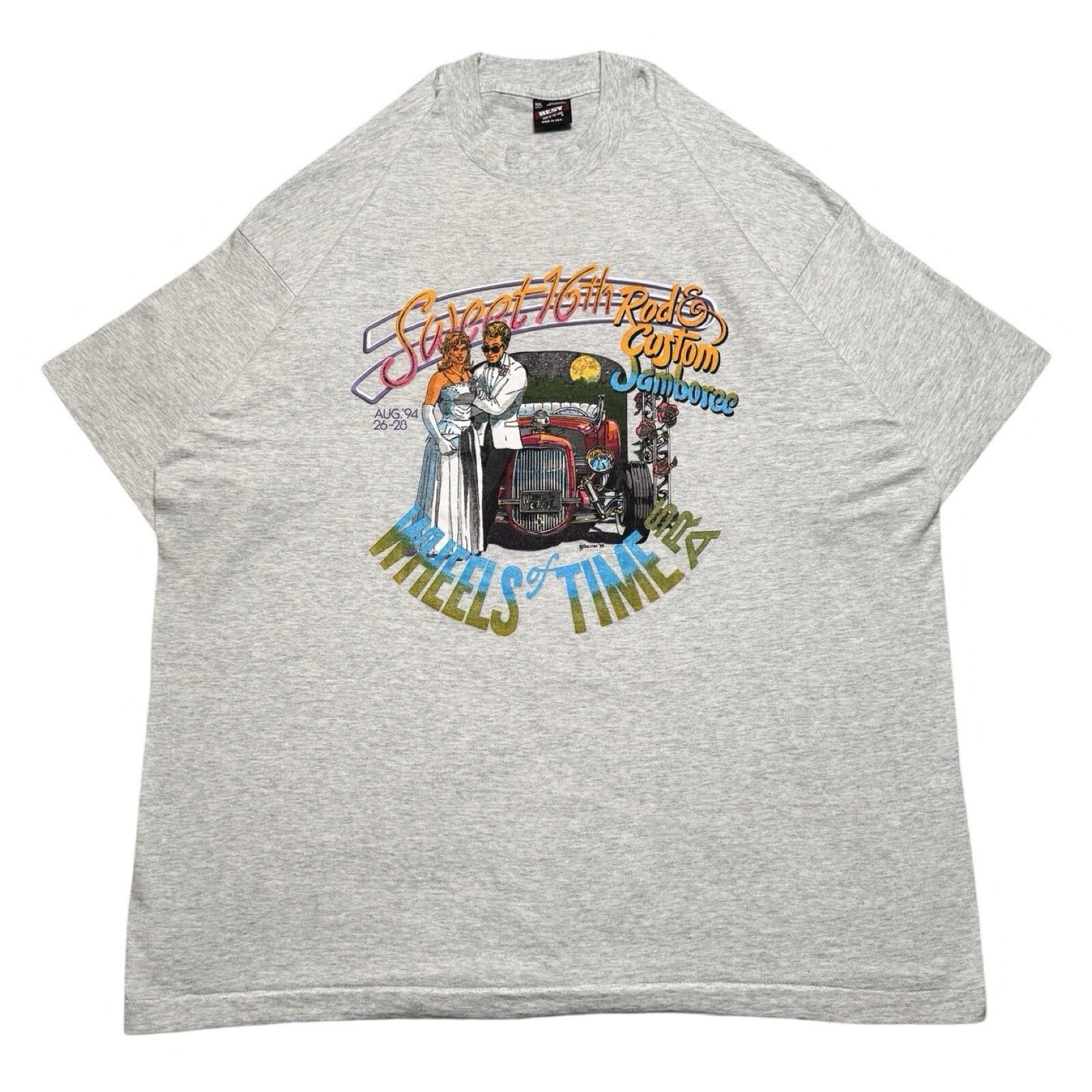 Vintage Vintage Wheels Of Time Hot Rod Sweet 16 Jamboree T Shirt XL Size US XL / EU 56 / 4 - 1 Thumbnail