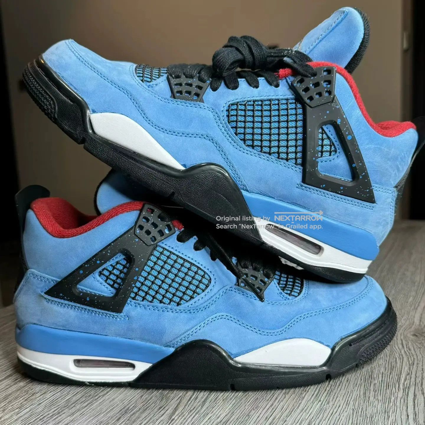 Ts Cactus Jack X Jordan Air Jordan 4 42 Near Mint in Blue, Men's (Size 9) — image 4 of 6